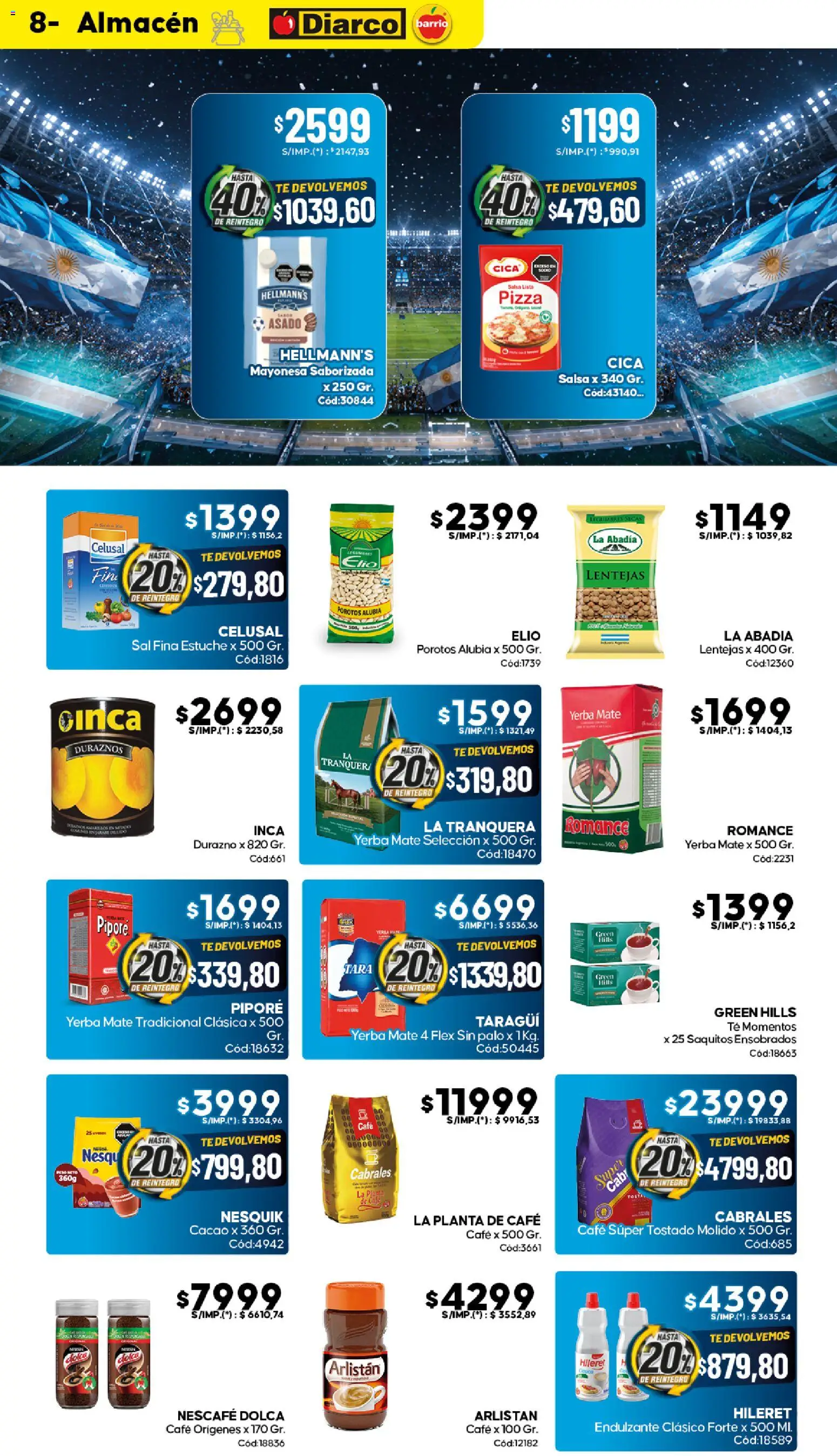 Diarco - Ofertas Diarco Barrio │ válido desde el 01.06.2026 | Página: 8 | Productos: Yerba, Café, Cacao, Planta