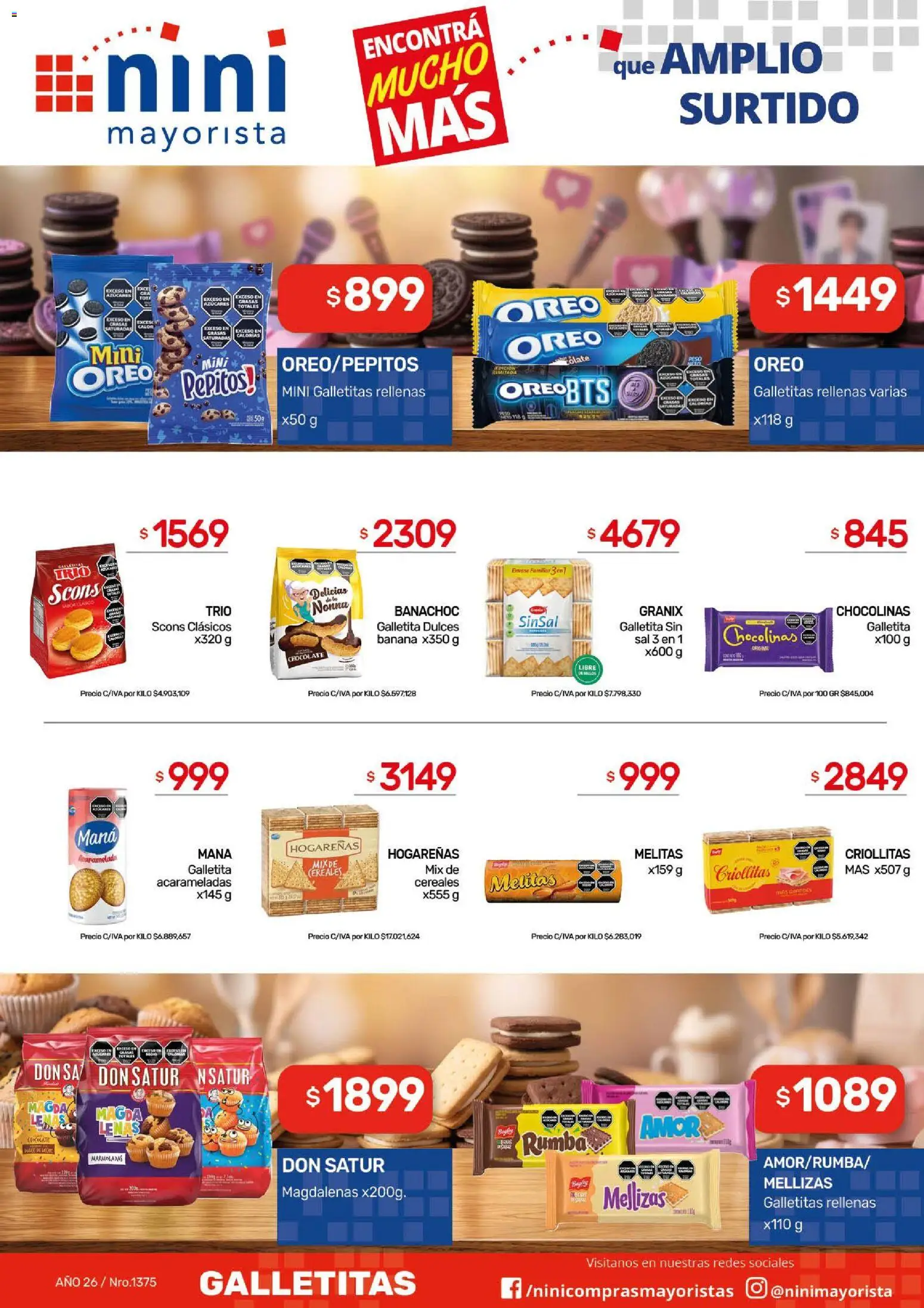 NINI Mayorista catálogo │ válido desde el 31/08/2026 | Página: 39 | Productos: Banana, Sal, Dulces, Chocolate