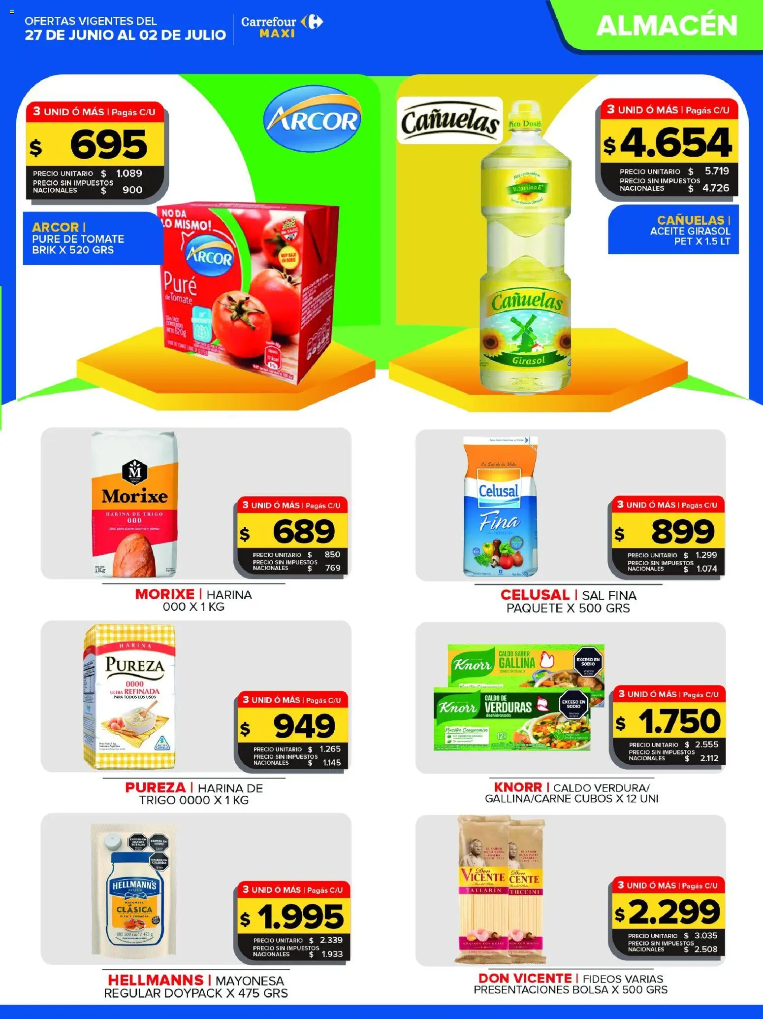 Carrefour Maxi catálogo │ válido desde el 27/06/2026 | Página: 6 | Productos: Pico, Mayonesa, Sal, Tomate