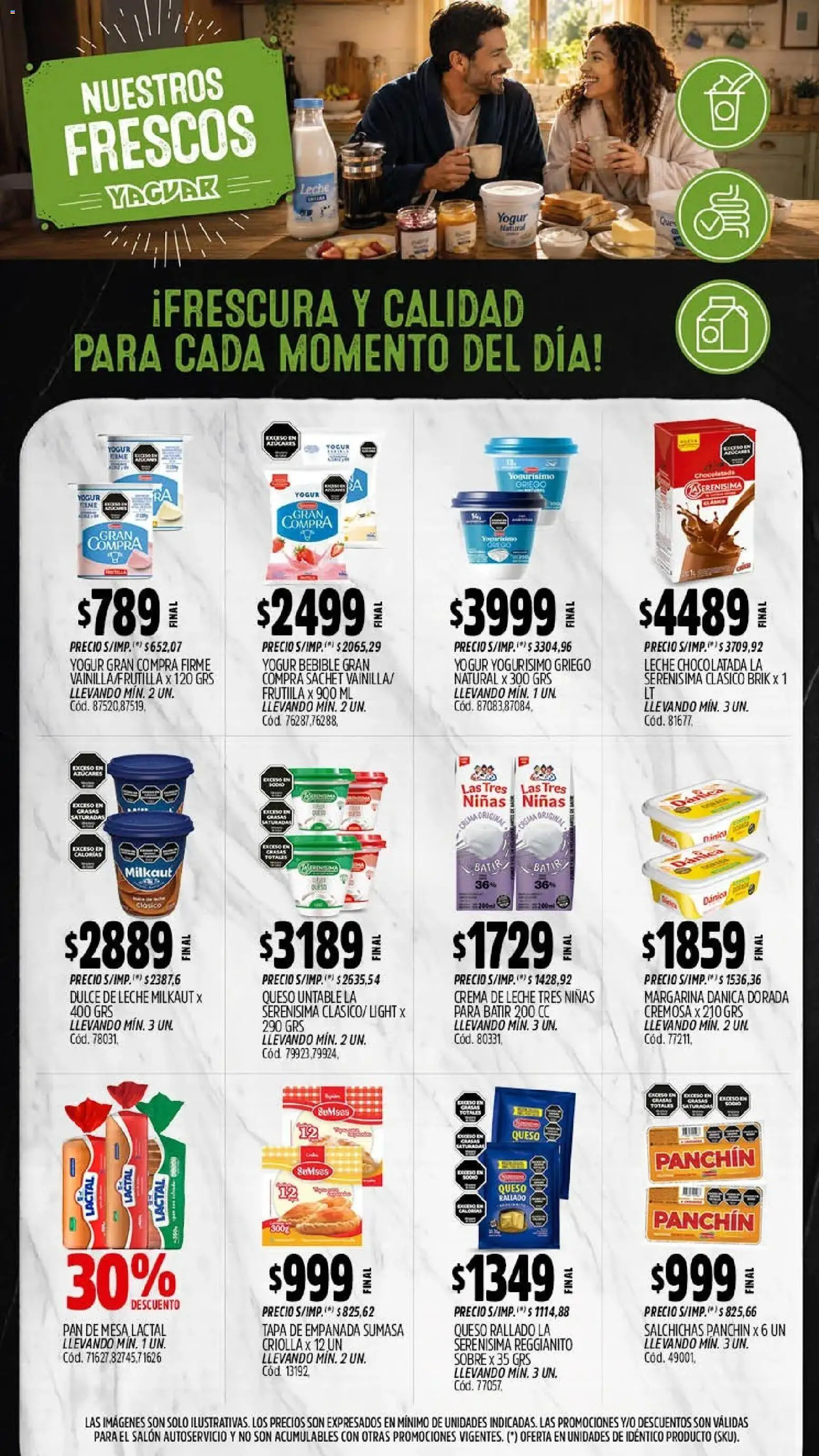 Yaguar - Oferta Semanal Neuquen │ válido desde el 28/09/2026 | Página: 9 | Productos: Mesa, Untable, Dulce de leche, Leche