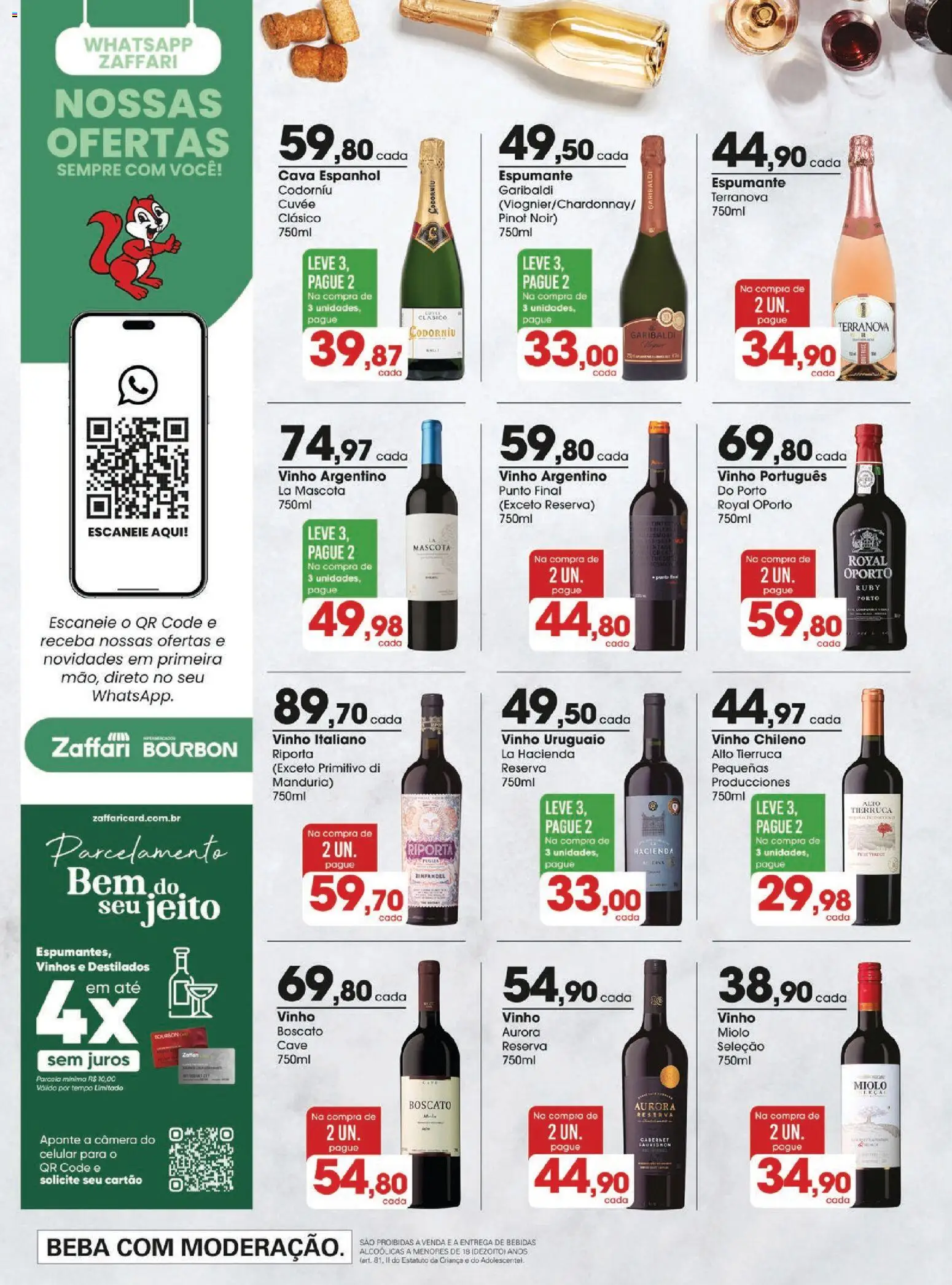 Zaffari Folheto - válido de 12.05.2026 | Página: 12 | Produtos: Espumante, Vinho, Bourbon, Câmera