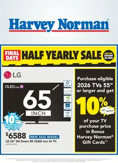 Harvey Norman Half Early Deals on TV and Audio preview  - valid from 27 Jun 2026