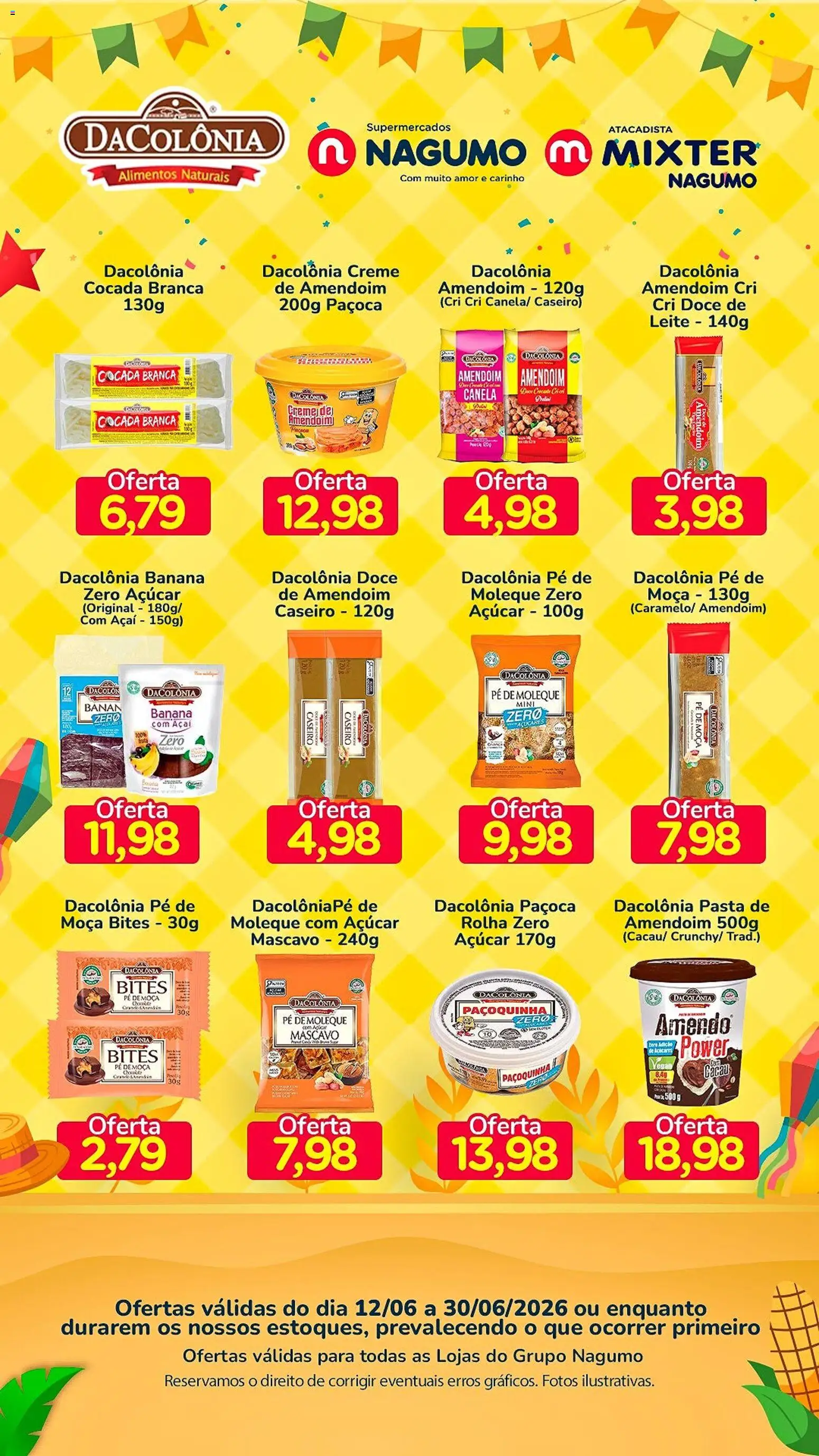 Nagumo Folheto - válido de 12.06.2026 | Página: 1 | Produtos: Leite, Pasta, Creme, Açaí