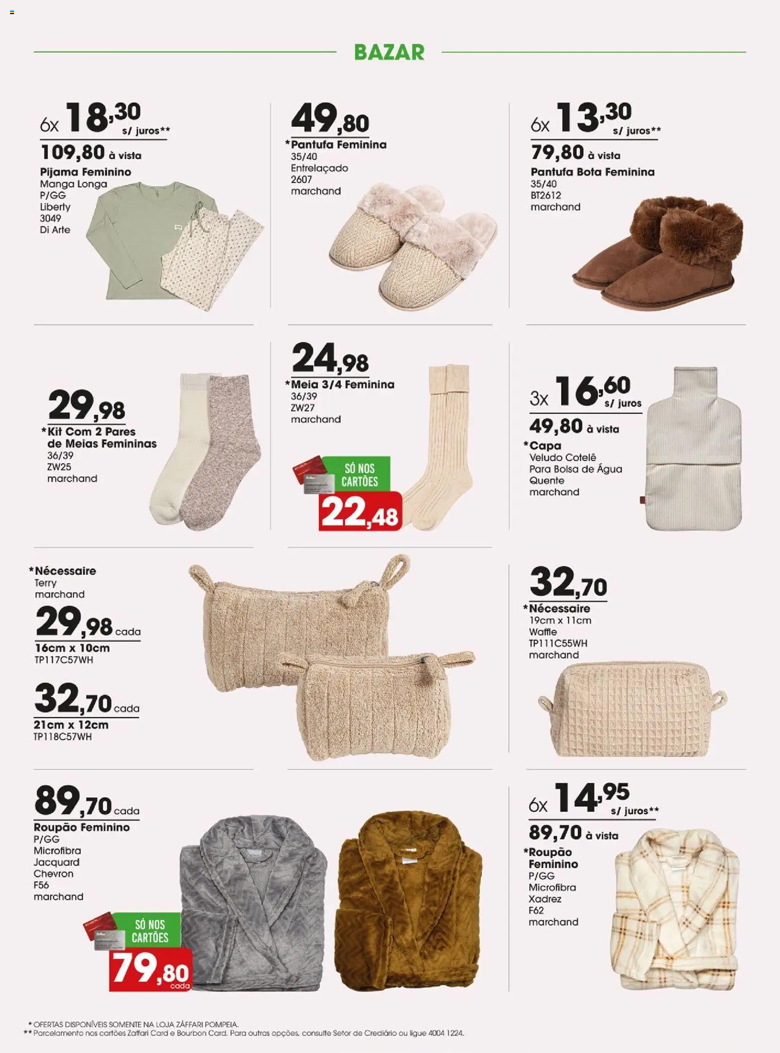Zaffari Folheto - válido de 02/07/2026 | Página: 5 | Produtos: Necessaire, Bourbon, Roupão, Bolsa