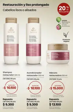 Vista previa Catálogo Natura Ciclo 10 válido desde el 30/06/2026 | Página: 255 | Productos: Mascarilla, Máscara, Shampoo, Acondicionador