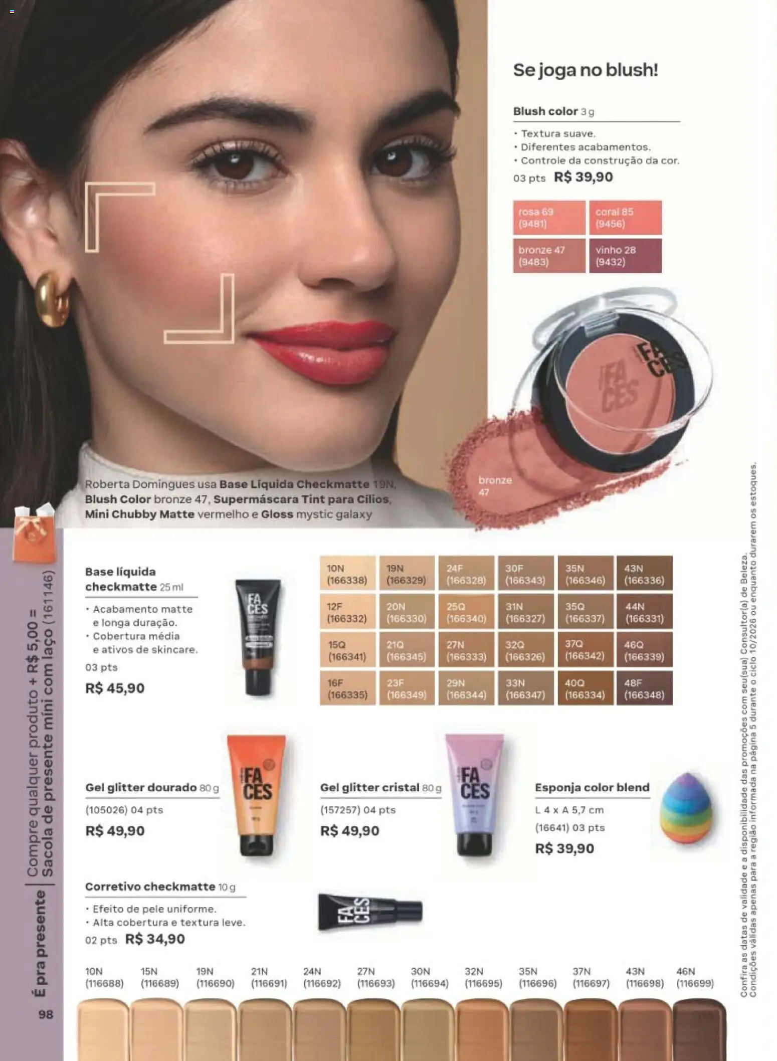 Natura Folheto - válido de 22/06/2026 | Página: 98 | Produtos: Corretivo, Esponja, Vinho, Base