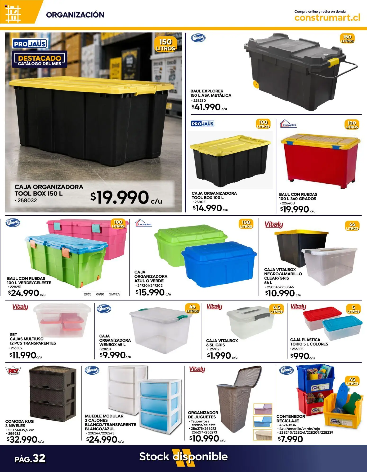 Construmart Ofertas │ válido desde el 31.05.2026 | Página: 32 | Productos: Organizador, Caja, Modular