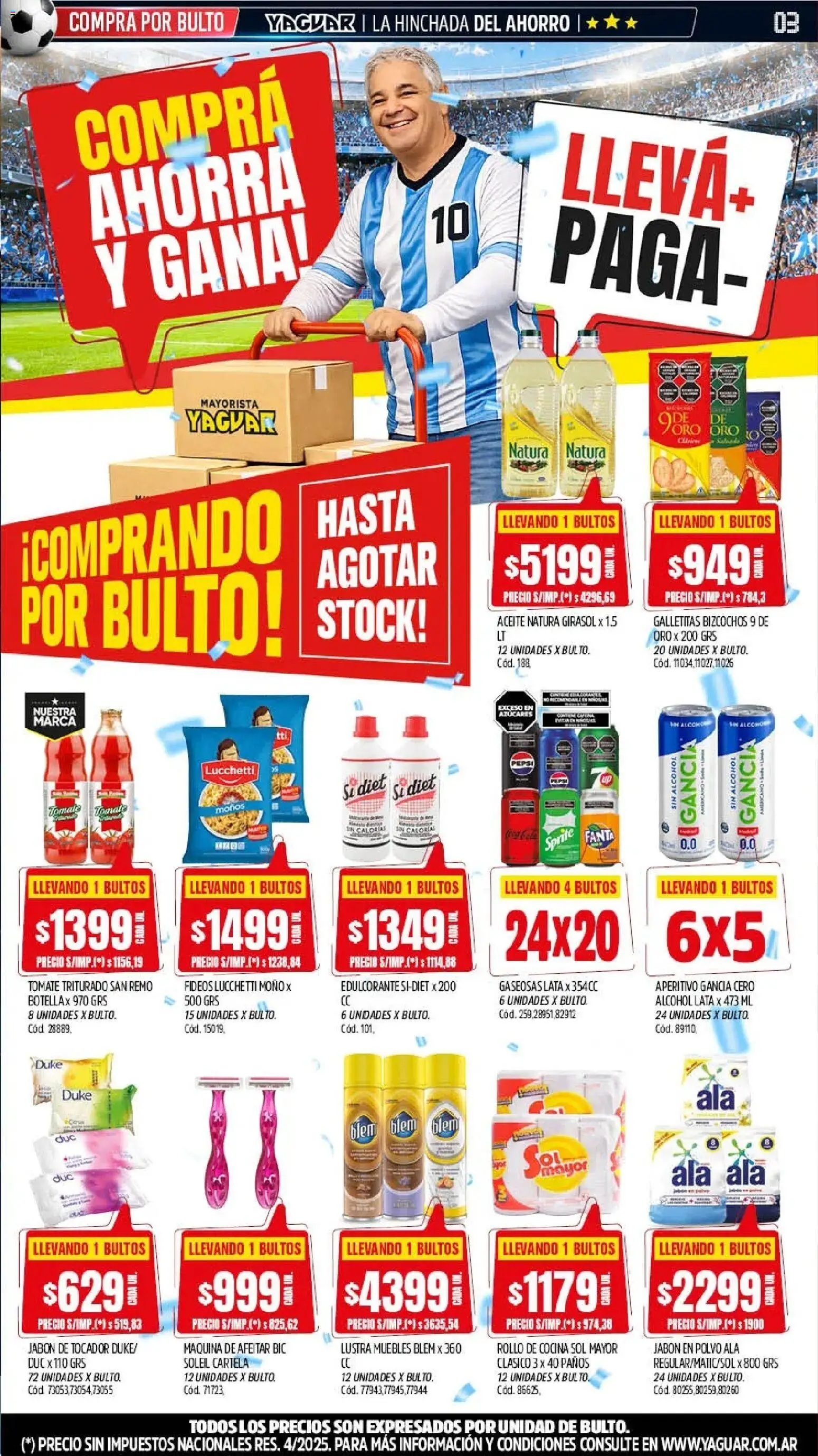 Yaguar - Oferta Semanal Trelew │ válido desde el 08.06.2026 | Página: 3 | Productos: Polvo, Jabón, Tomate, Bizcochos