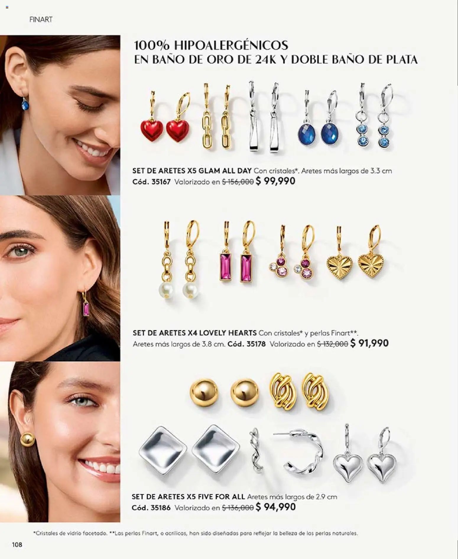 Ésika revista - valida desde el 17/07/2026 | Página: 108 | Productos: Aretes, Baño