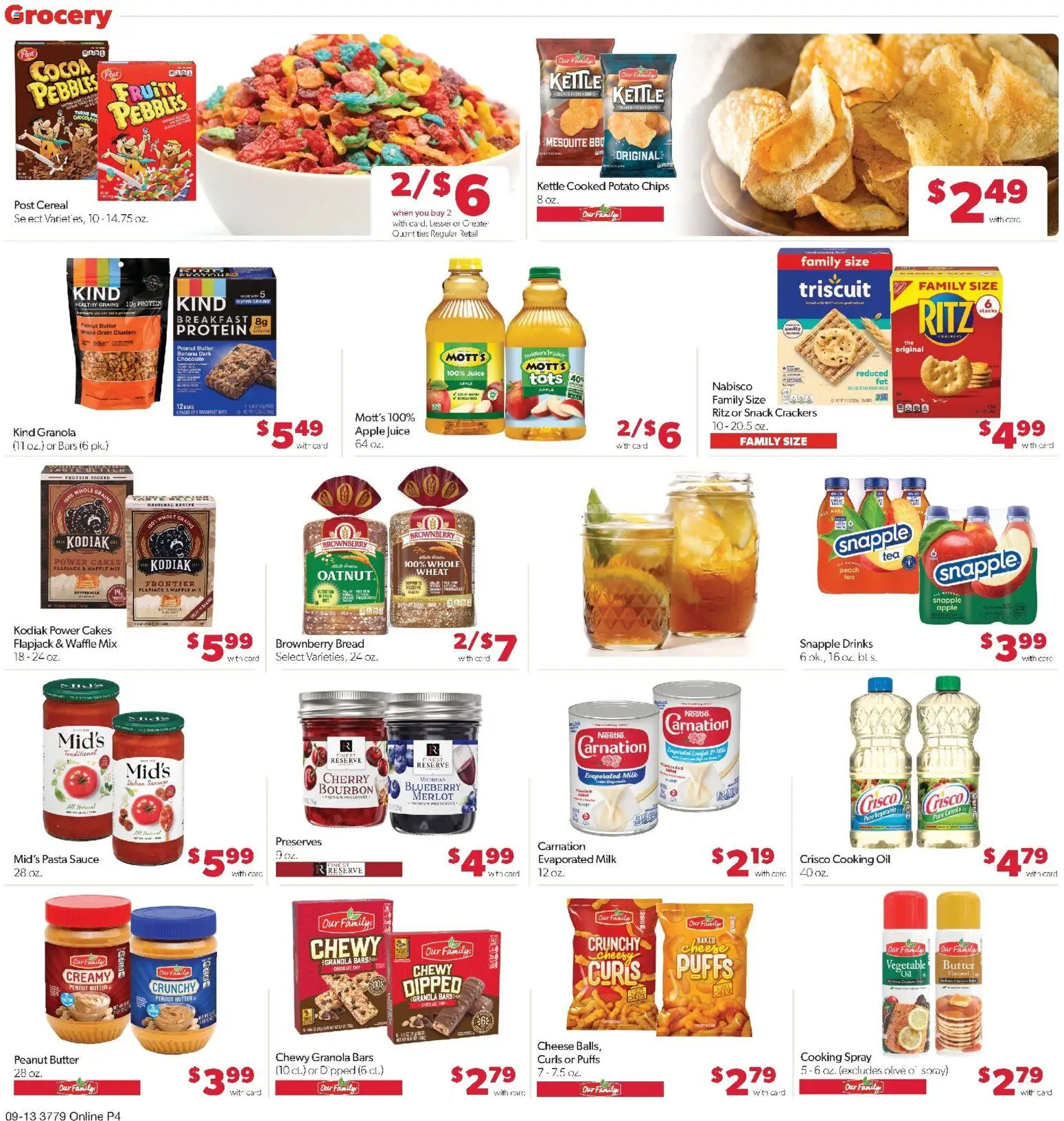 Family Fare Weekly Ad - IA - valid from 09/13/2026 | Page: 8 | Products: Cheese, Bread, Chocolate, Peanut butter
