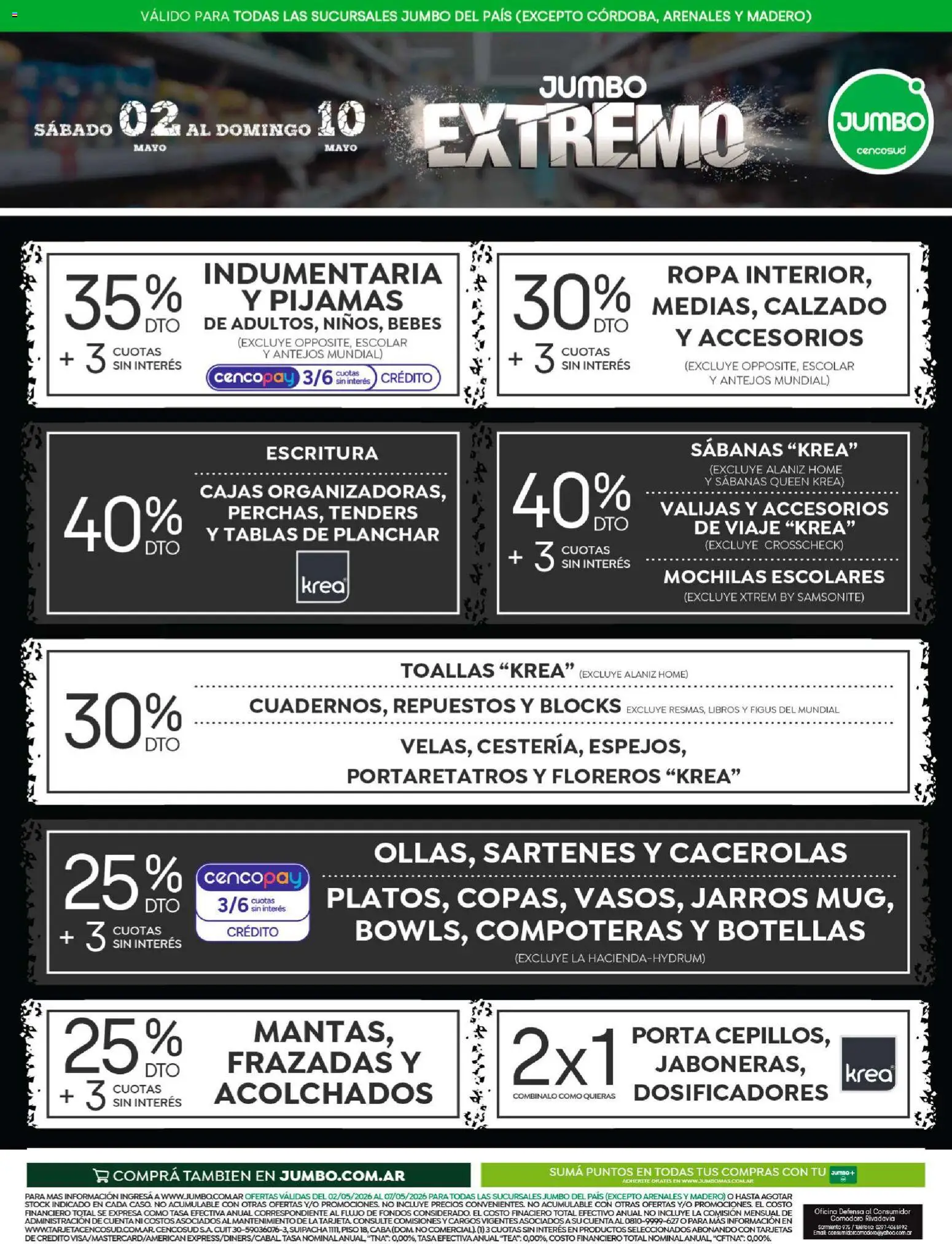 Jumbo - Ofertas | Electro y Hogar │ válido desde el 02.05.2026 | Página: 2 | Productos: Teléfono, Planchar, Sabanas, Toallas