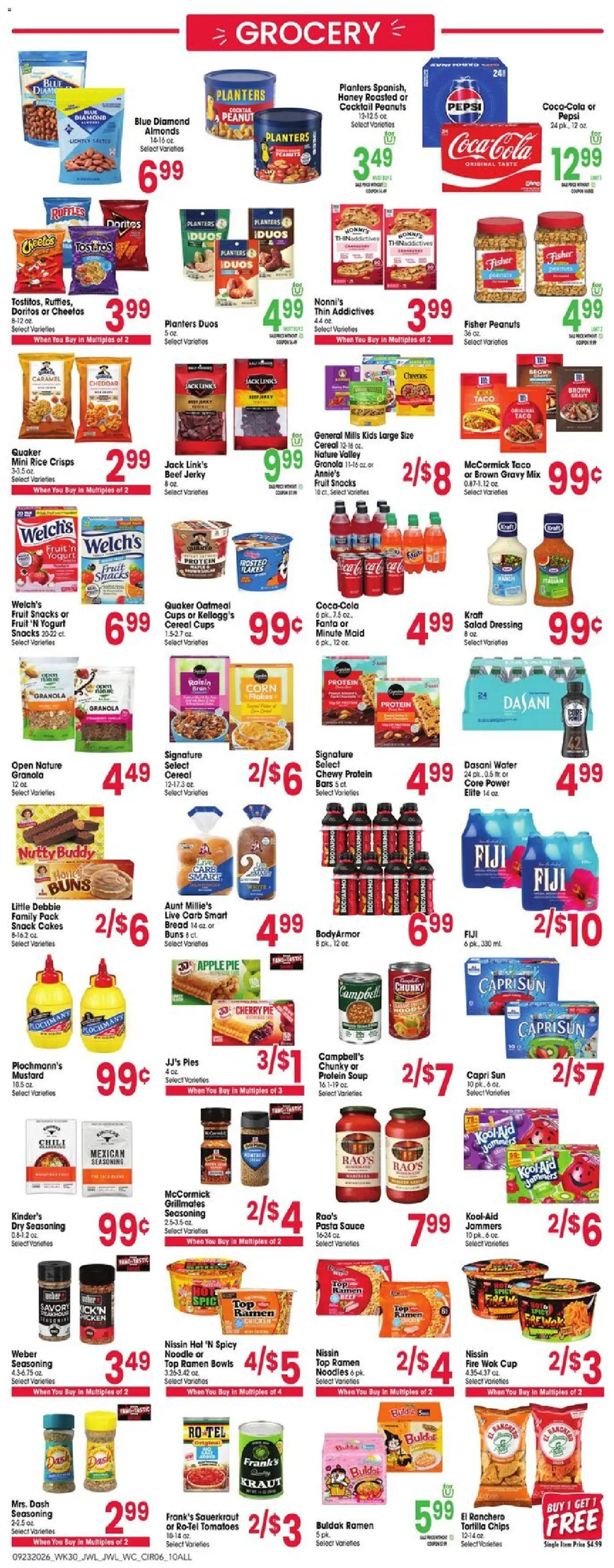 Jewel Osco Grand Opening - valid from 09/23/2026 | Page: 9 | Products: Sauce, Apple Pie, Snacks, Fanta