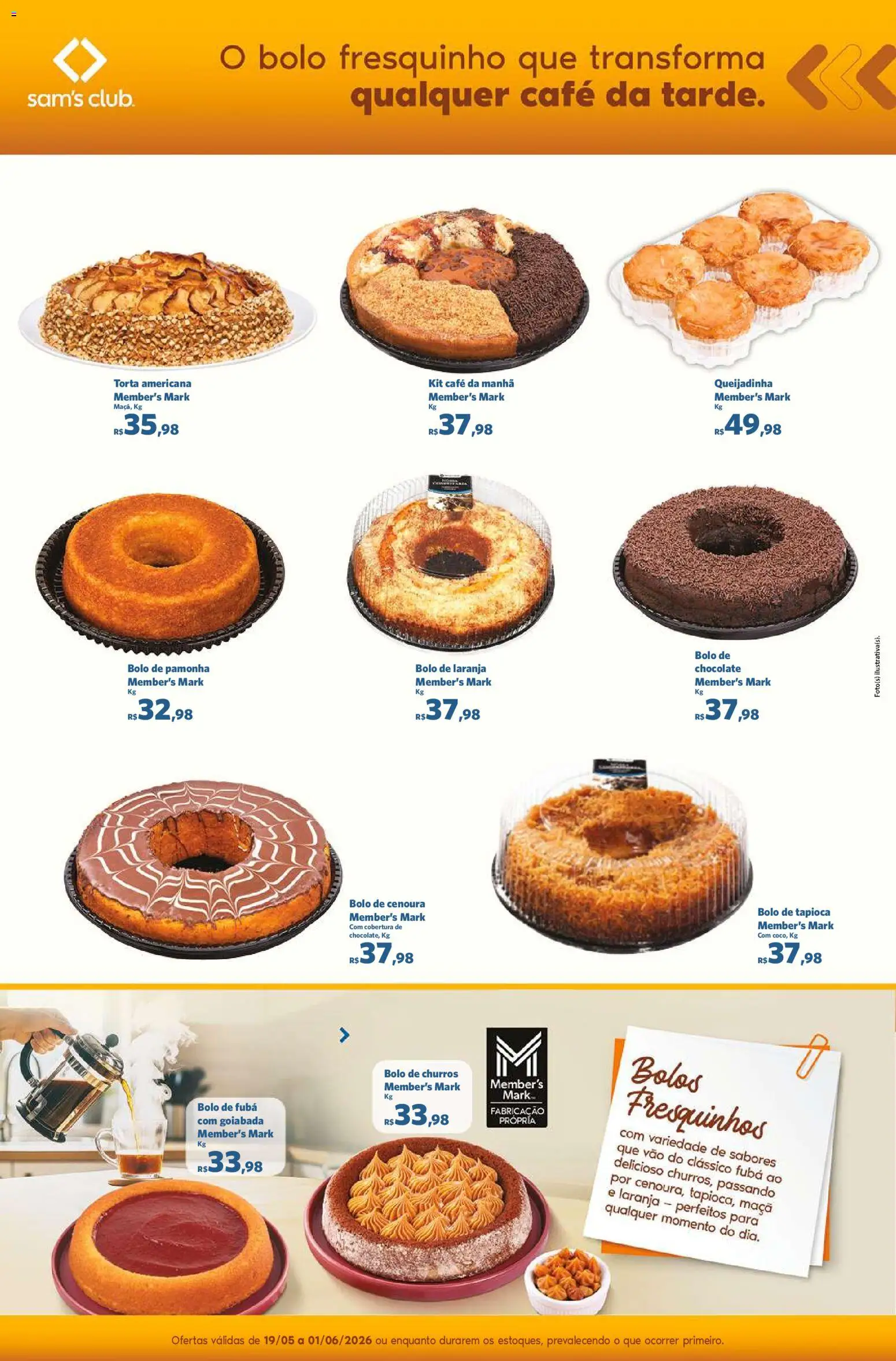 Sam's Club Folheto - válido de 19.05.2026 | Página: 5 | Produtos: Café, Chocolate, Cenoura, Goiabada