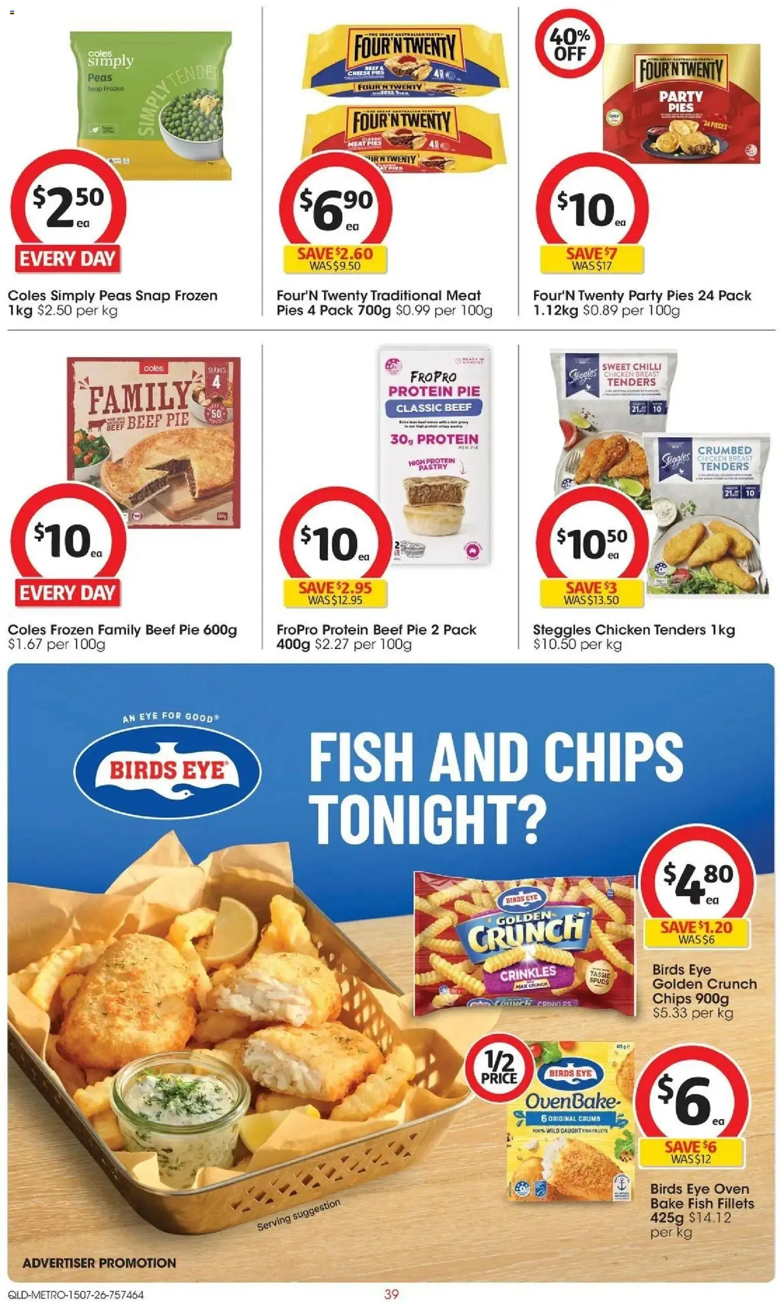 Coles catalogue - valid from 15/07/2026 | Page: 39 | Products: Cheese, Bread, Chicken breast, Meat