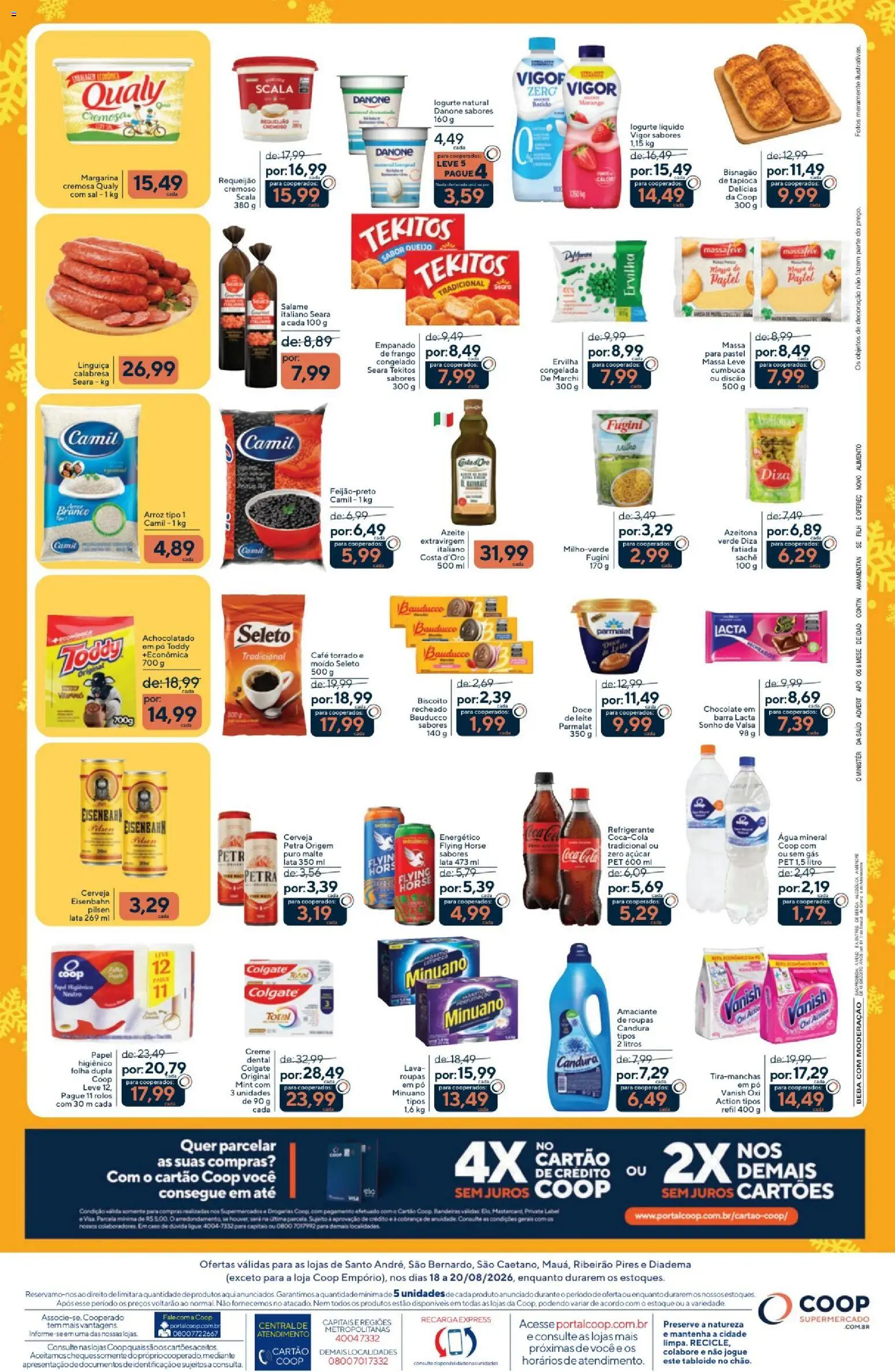 Coop Folheto - válido de 17/08/2026 | Página: 2 | Produtos: Linguiça, Roupas, Água, Amaciante