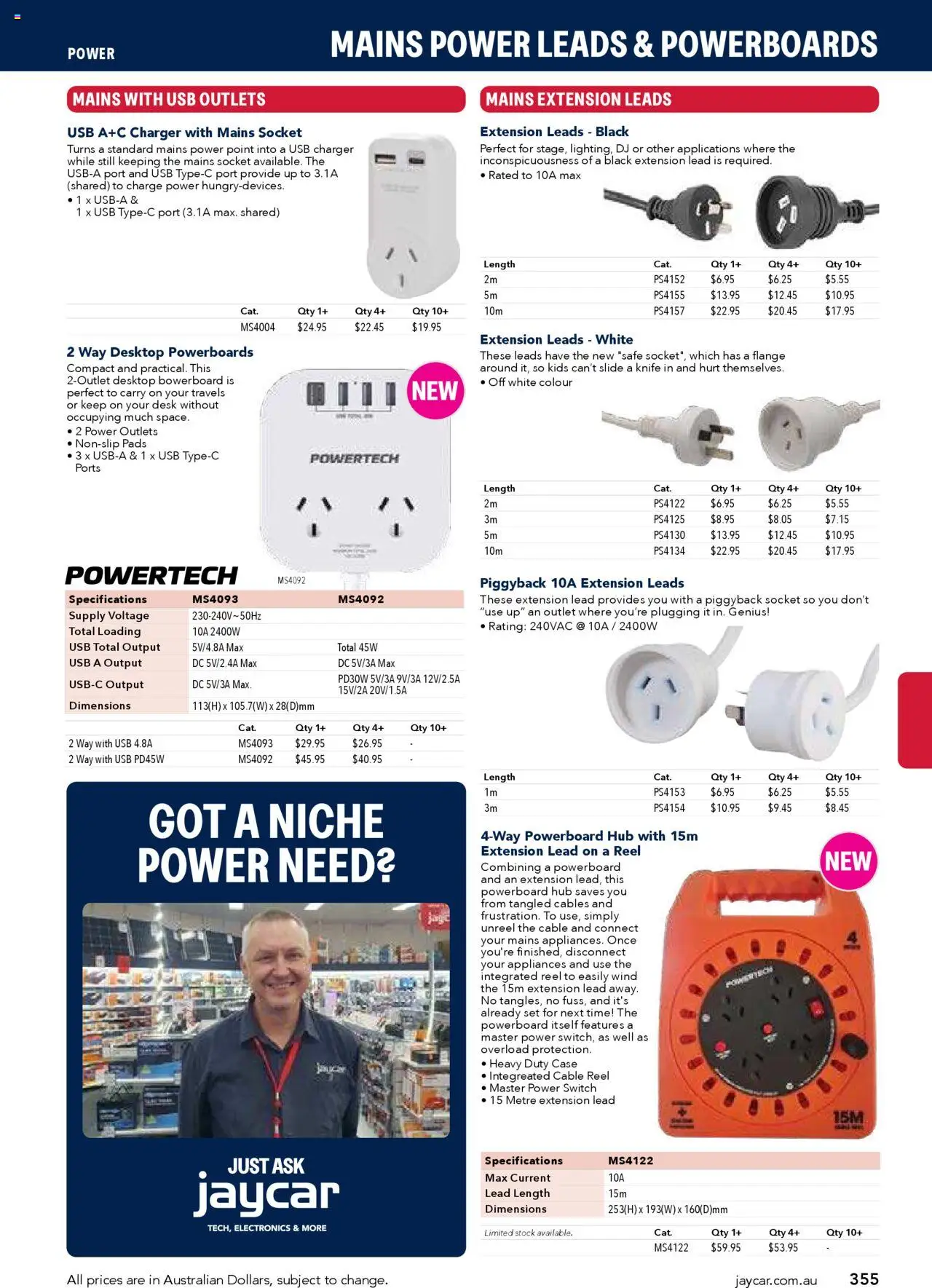 Jaycar catalogue - valid from 09/07/2025 | Page: 355 | Products: Desk, Charger, Desktop, Safe