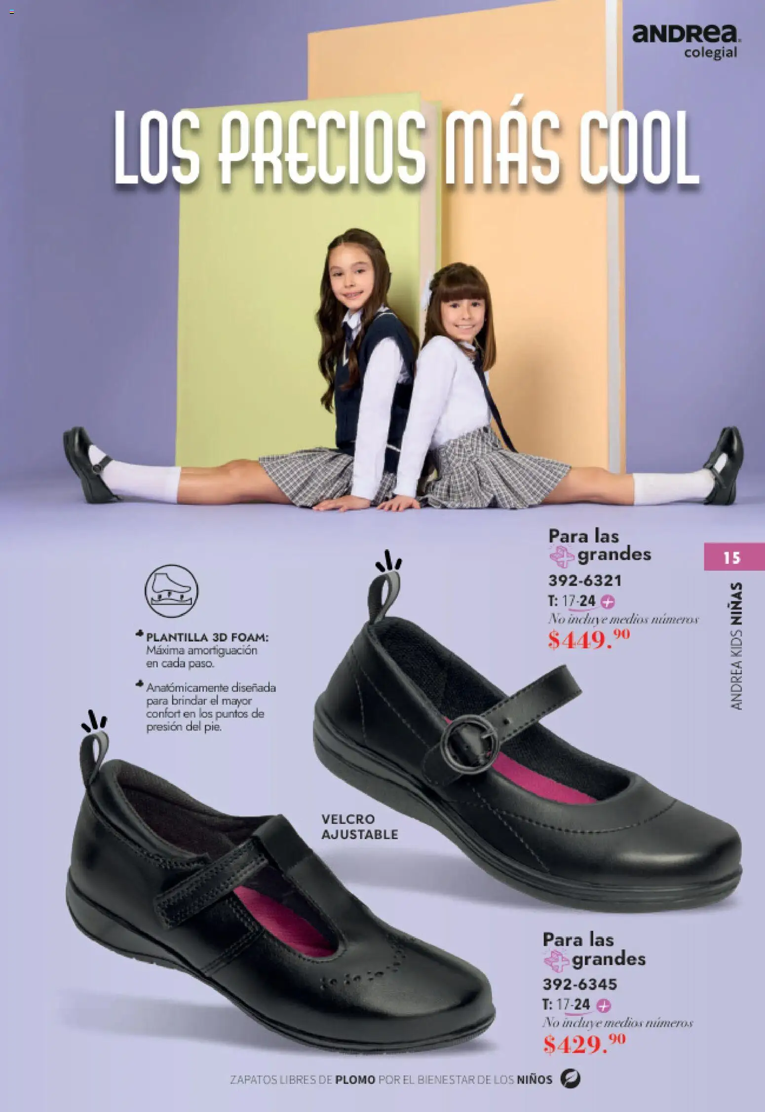 Nuevas ofertas de Andrea válidas en toda la República Mexicana desde el 23/05/2026. ¡Encuentra las mejores ofertas en Andrea catálogo Colegial! | Página: 15 | Productos: Zapatos