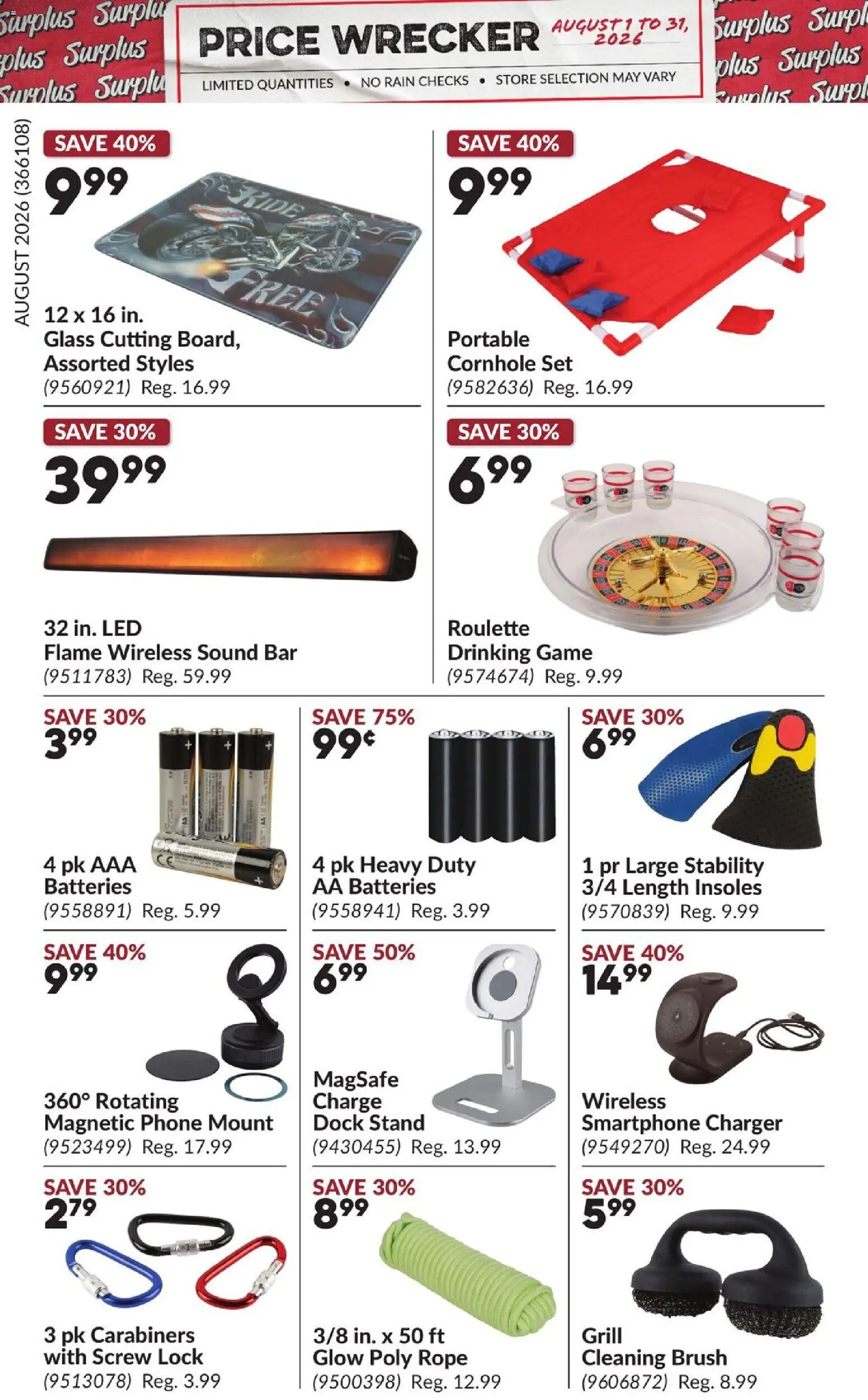 Princess Auto flyer valid from Aug 1, 2026 | Page: 16 | Products: Phone, Smartphone, Grill, Brush