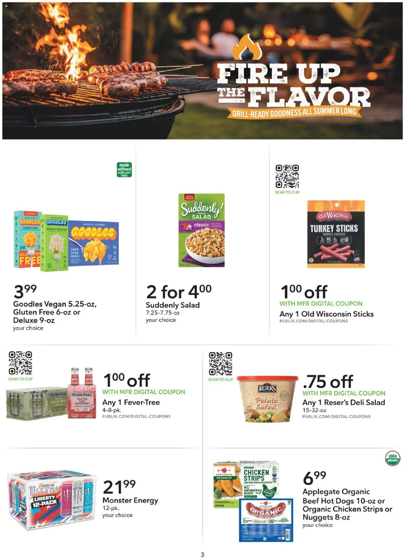 Publix Publix Extra Savings - valid from 06/27/2026 | Page: 3 | Products: Beef, Salad, Grapefruit, Hot Dogs