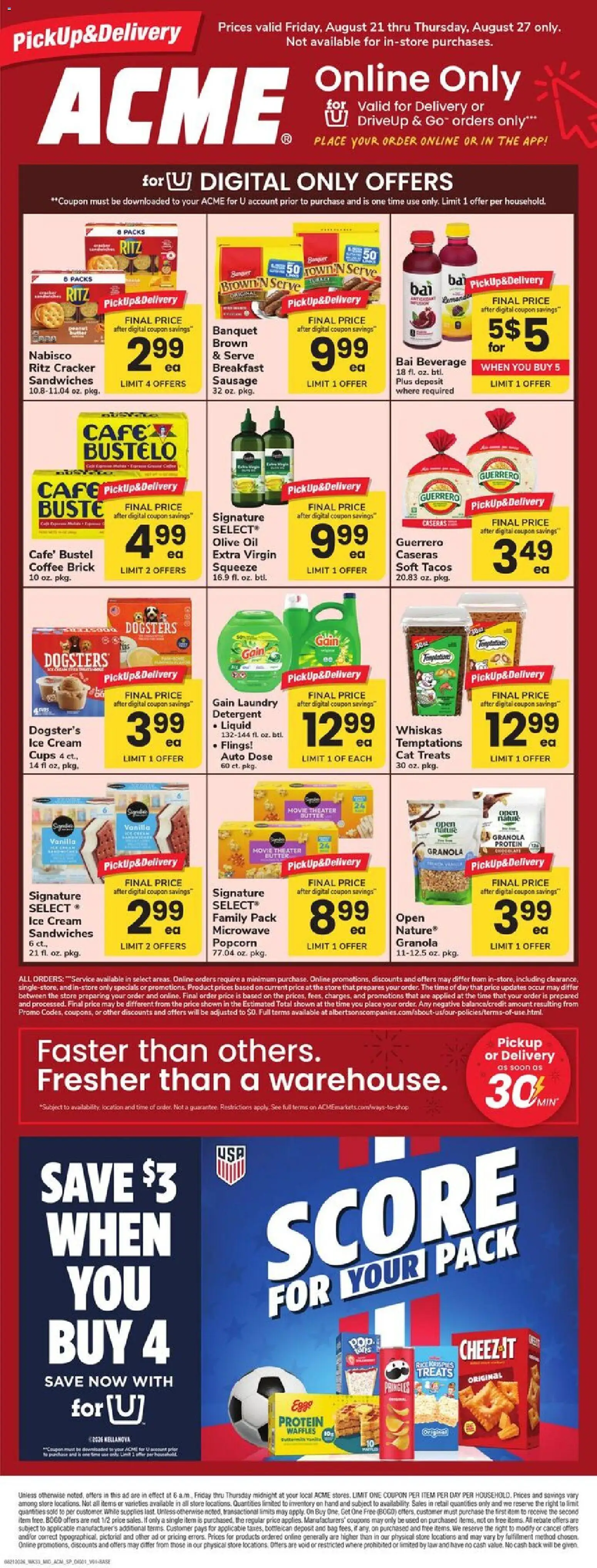Acme Specialty Publication - valid from 08/21/2026 | Page: 1 | Products: Microwave, Ice, Bag, Vanilla