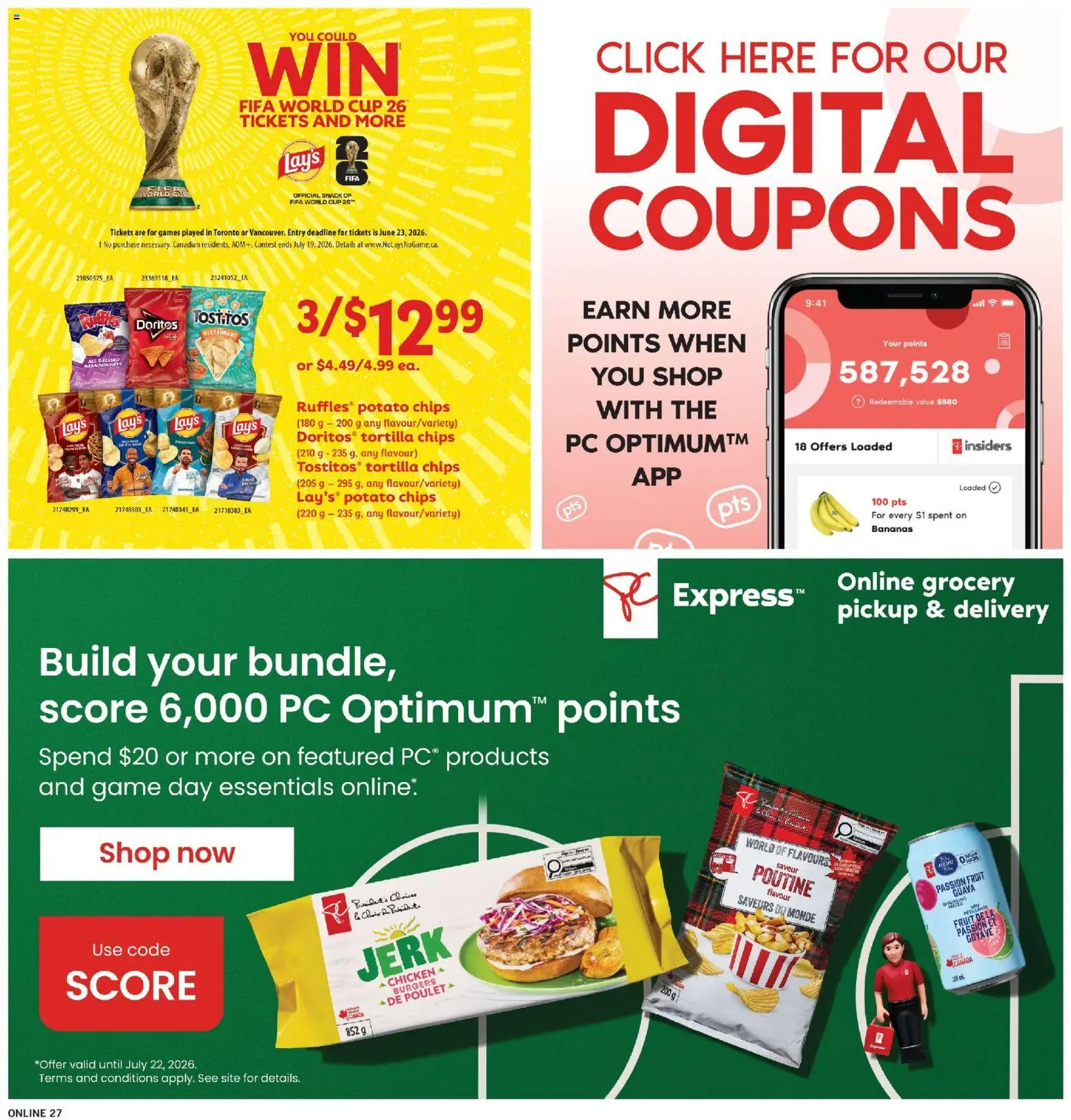 Fortinos flyer valid from 11.06.2026 | Page: 26 | Products: Chips, PC, Game, Chicken