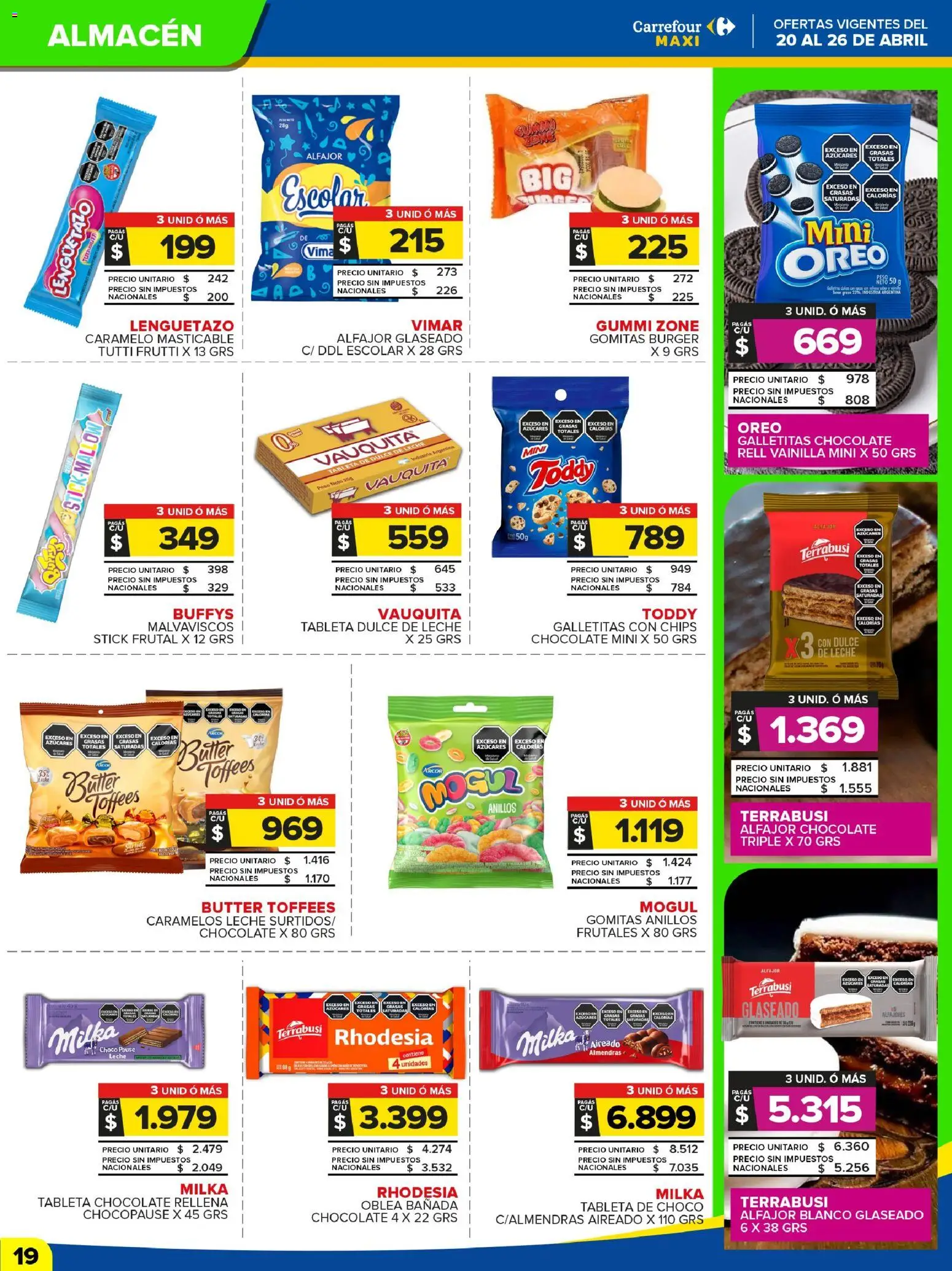 Carrefour Maxi catálogo │ válido desde el 20.04.2026 | Página: 19 | Productos: Tableta, Gomitas, Chocolate, Té