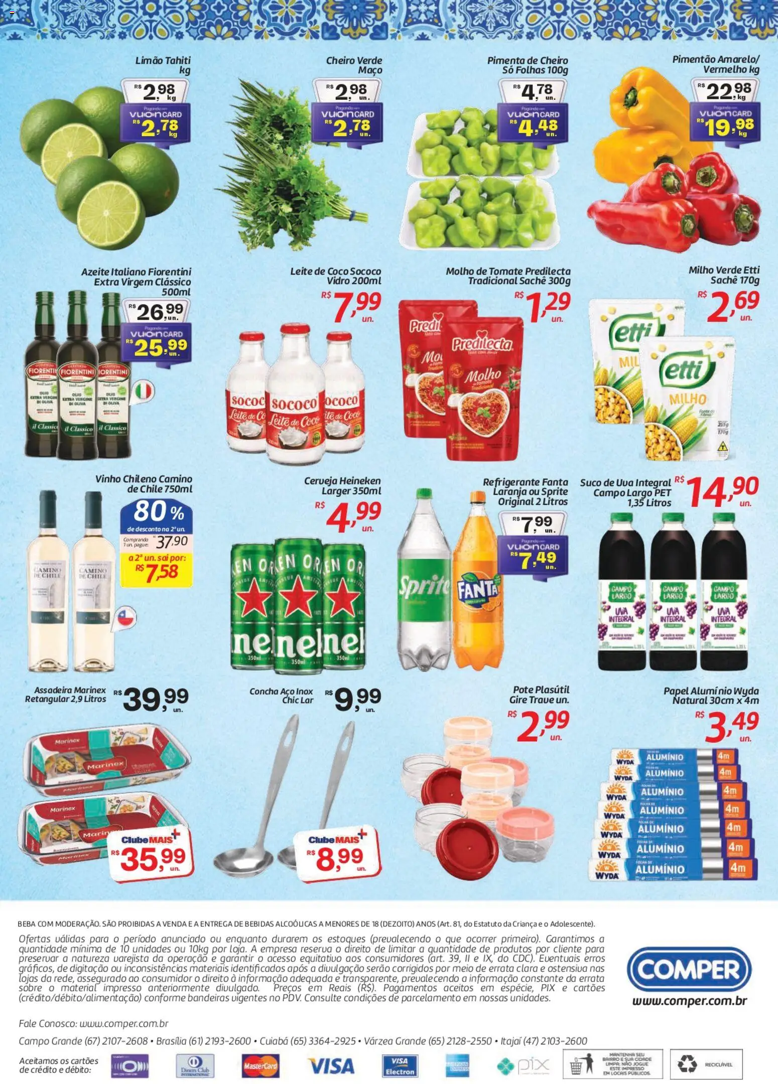 Comper Folheto - válido de 29.05.2026 | Página: 2 | Produtos: Pimenta, Leite, Vinho, Assadeira