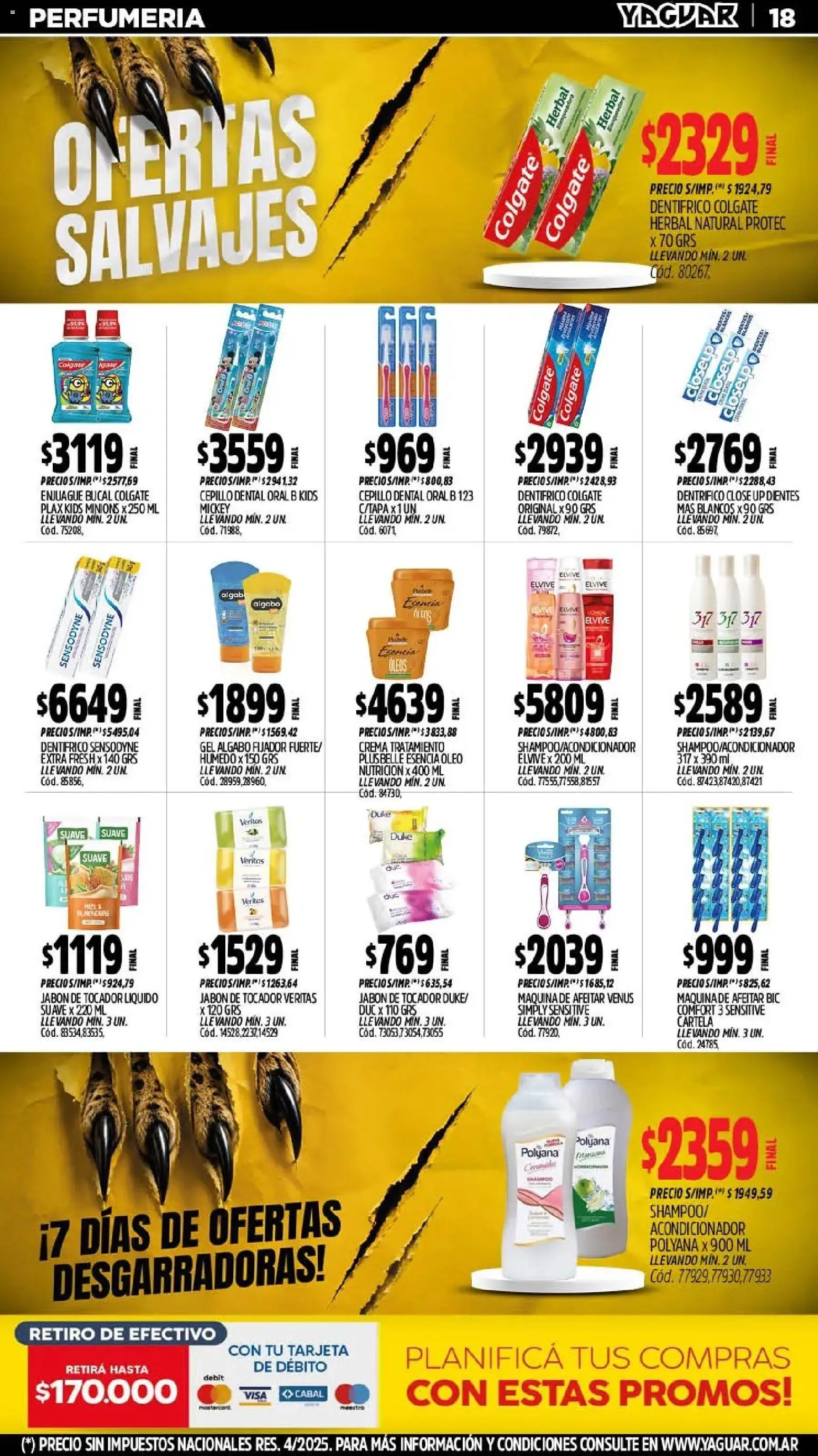 Yaguar - Oferta Semanal Córdoba │ válido desde el 10/08/2026 | Página: 19 | Productos: Maquina de afeitar, Acondicionador, Jabón, Crema