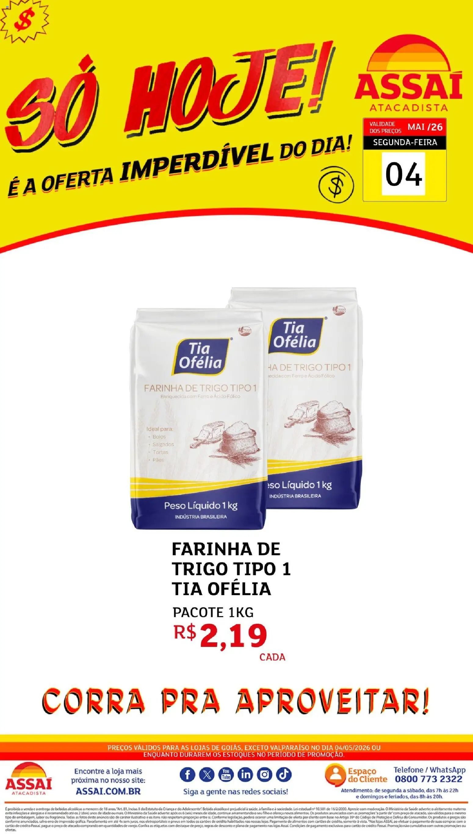 Assaí Atacadista Folheto - válido de 04.05.2026 | Página: 1