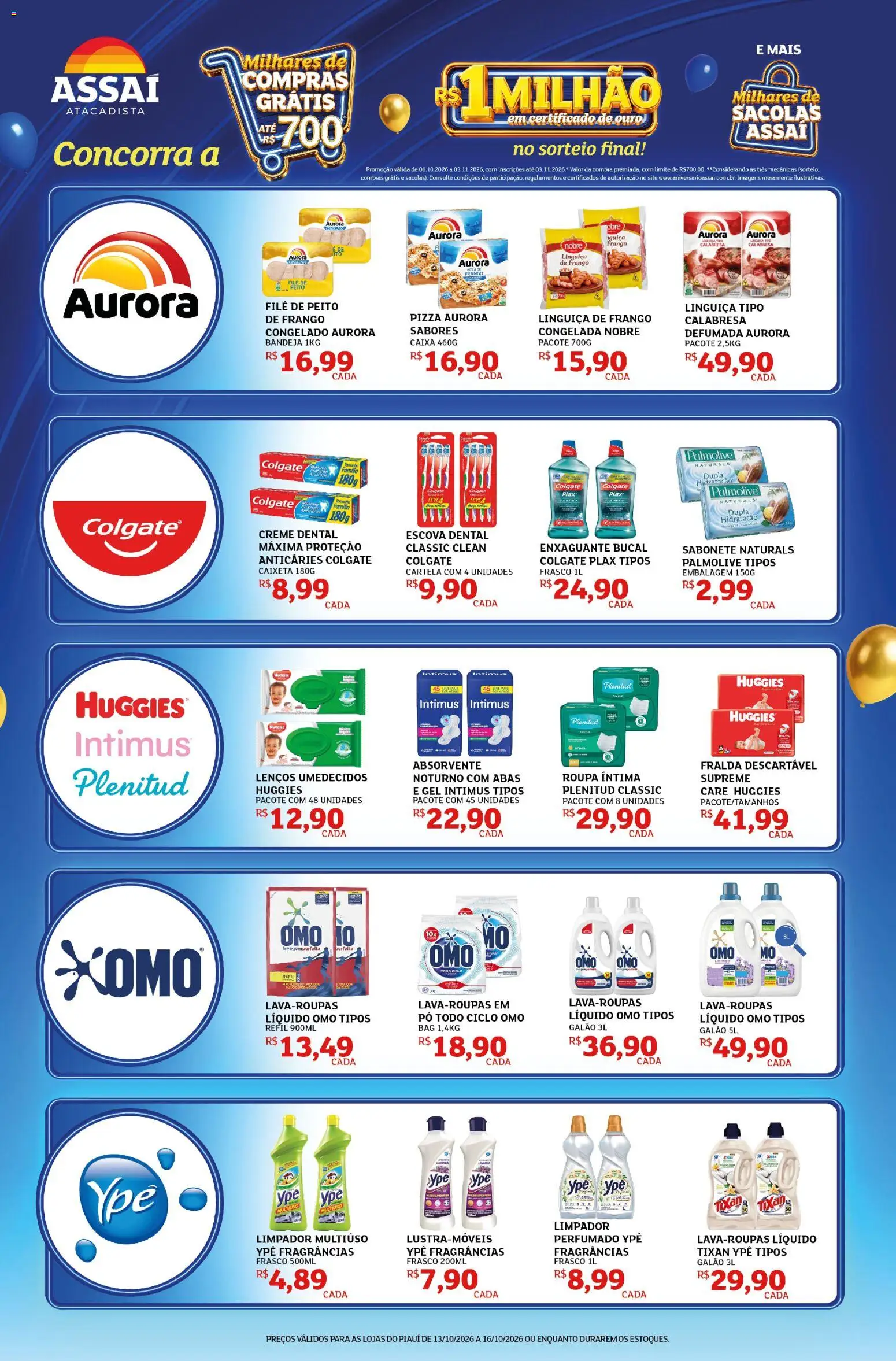 Assaí Atacadista Folheto - válido de 13/10/2026 | Página: 1