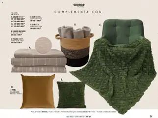 Vista previa de Andrea catálogo Home, nuevo folleto de la tienda, válido en México a partir del 25.01.2026 | Página: 5 | Productos: Funda de almohada, Almohada, Sabanas, Canasta