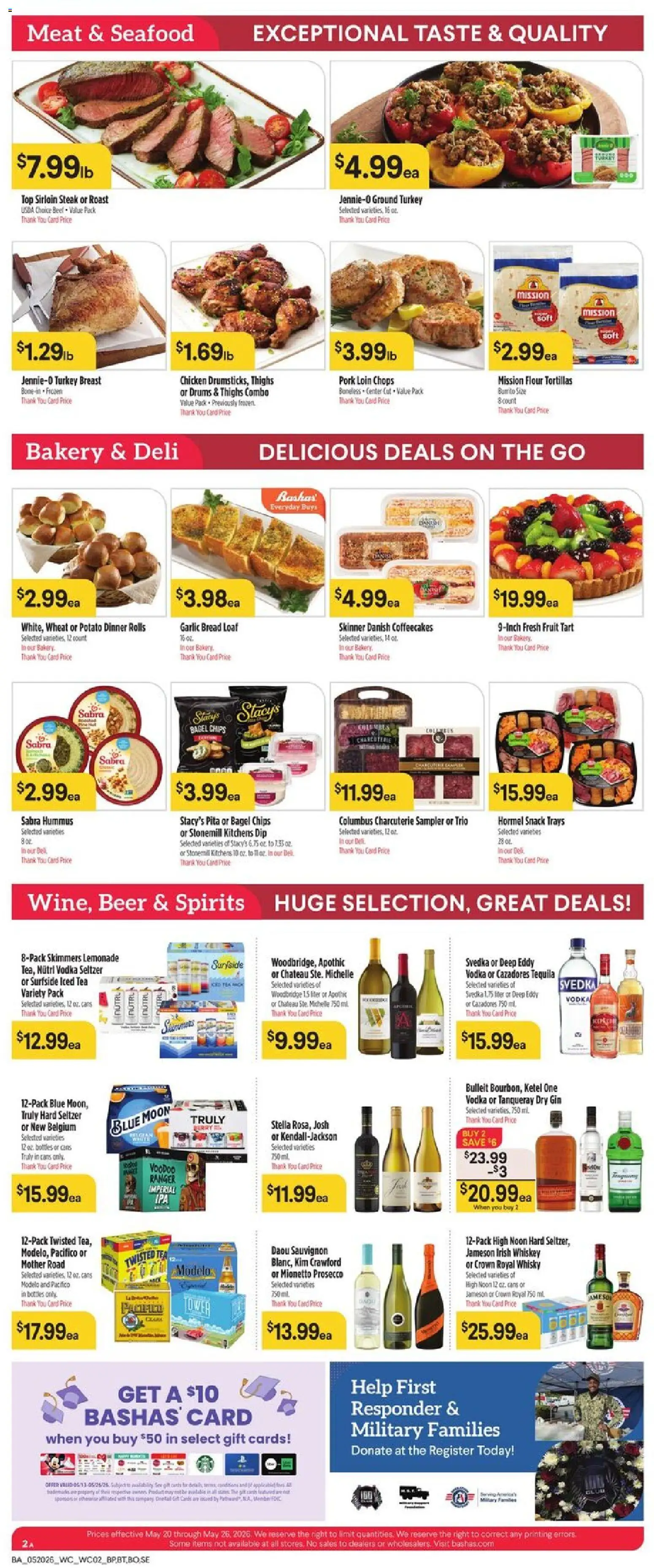 Basha's Weekly Ad - valid from 20.05.2026 | Page: 3 | Products: Bakery, Bread, Gin, Seafood