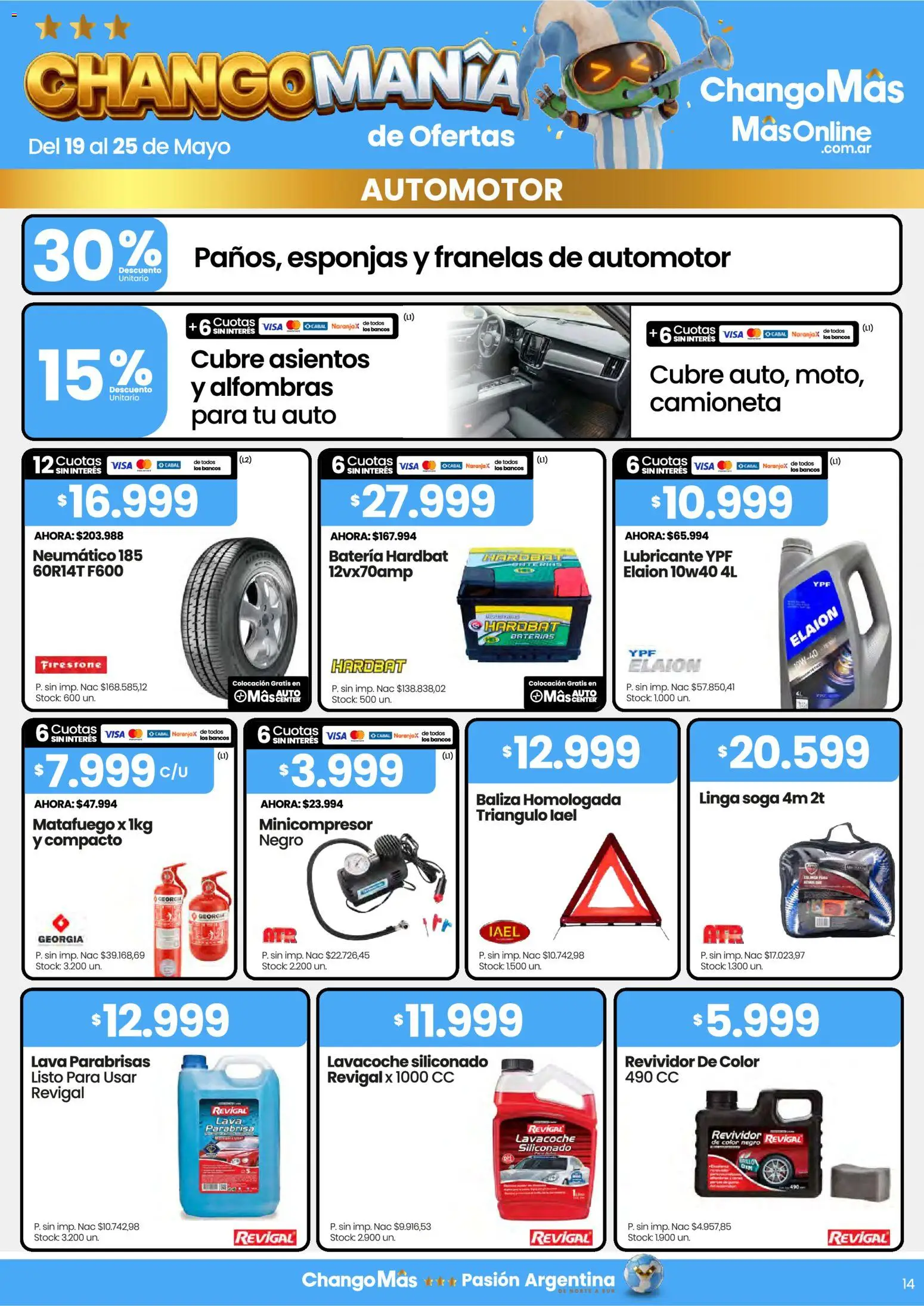 Changomas ofertas │ válido desde el 19.05.2026 | Página: 14 | Productos: Batería, Soga