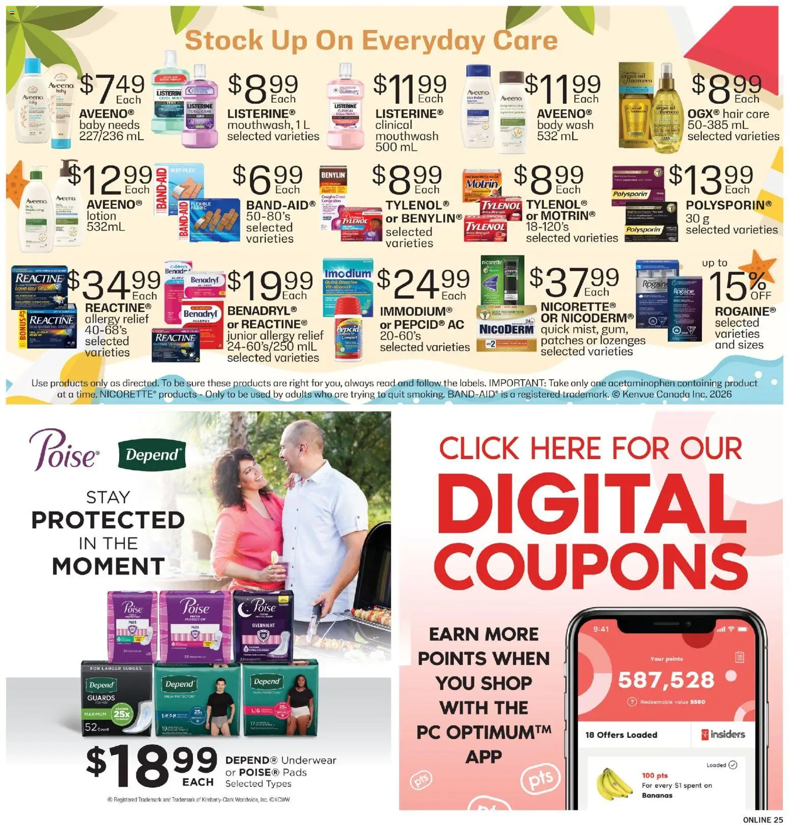 Fortinos flyer valid from 04.06.2026 | Page: 25 | Products: PC, Body wash, Underwear, Bananas