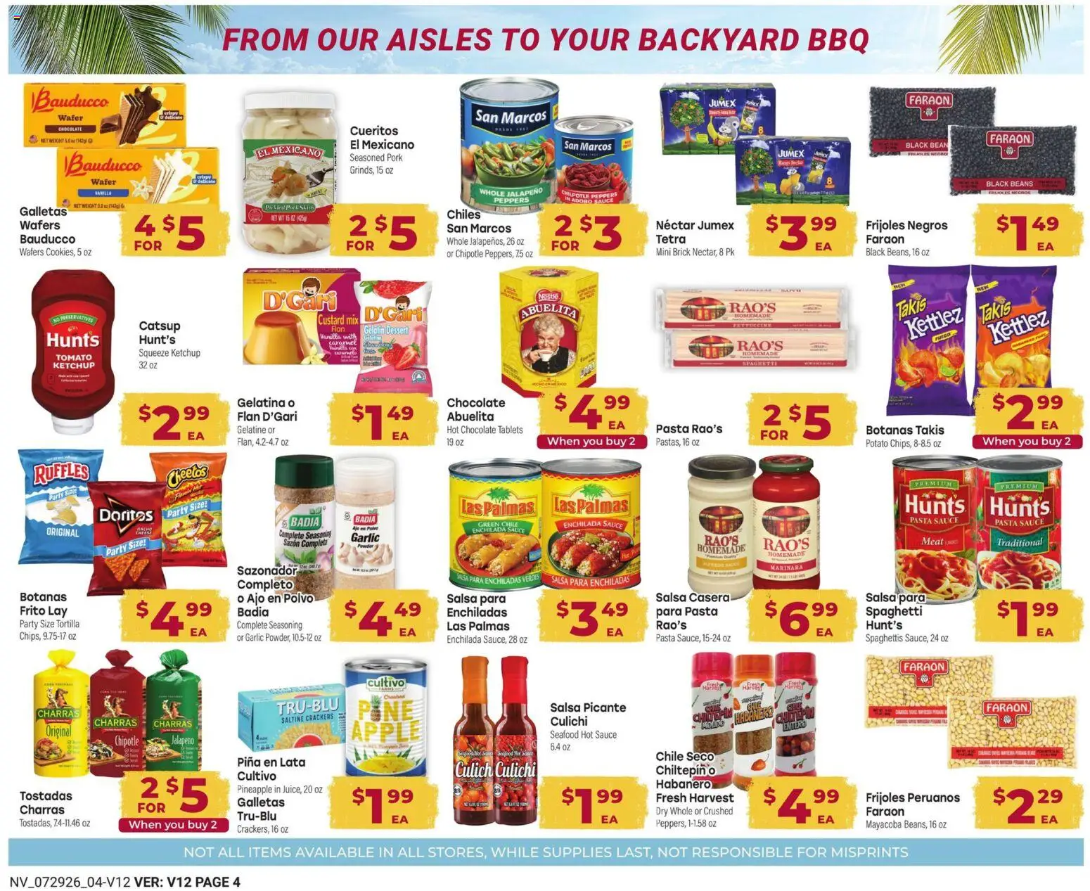 Cardenas Monthly Ad - valid from 07/29/2026 | Page: 4 | Products: Peppers, Pork, Pasta, Weight