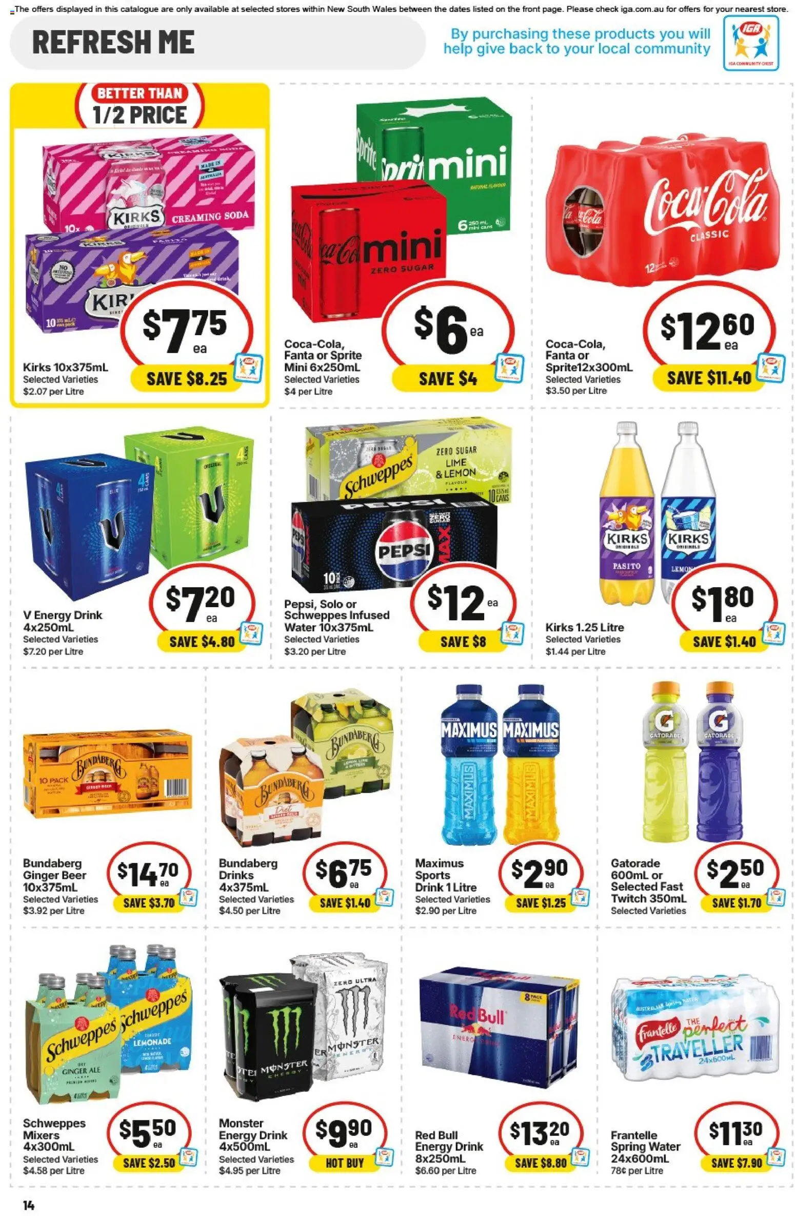 IGA catalogue - valid from 05/08/2026 | Page: 11 | Products: Energy drink, Ginger, Coca Cola, Sugar