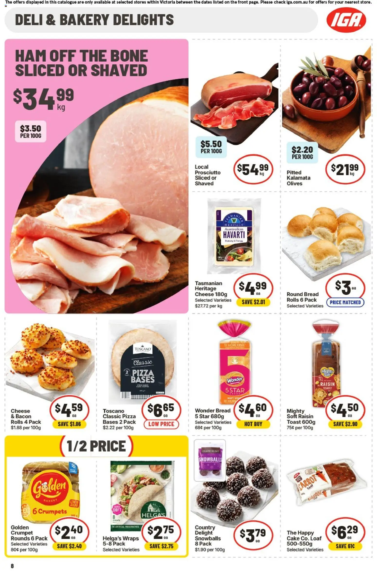 IGA catalogue - valid from 09/09/2026 | Page: 9 | Products: Crumpets, Cheese, Ham, Toast