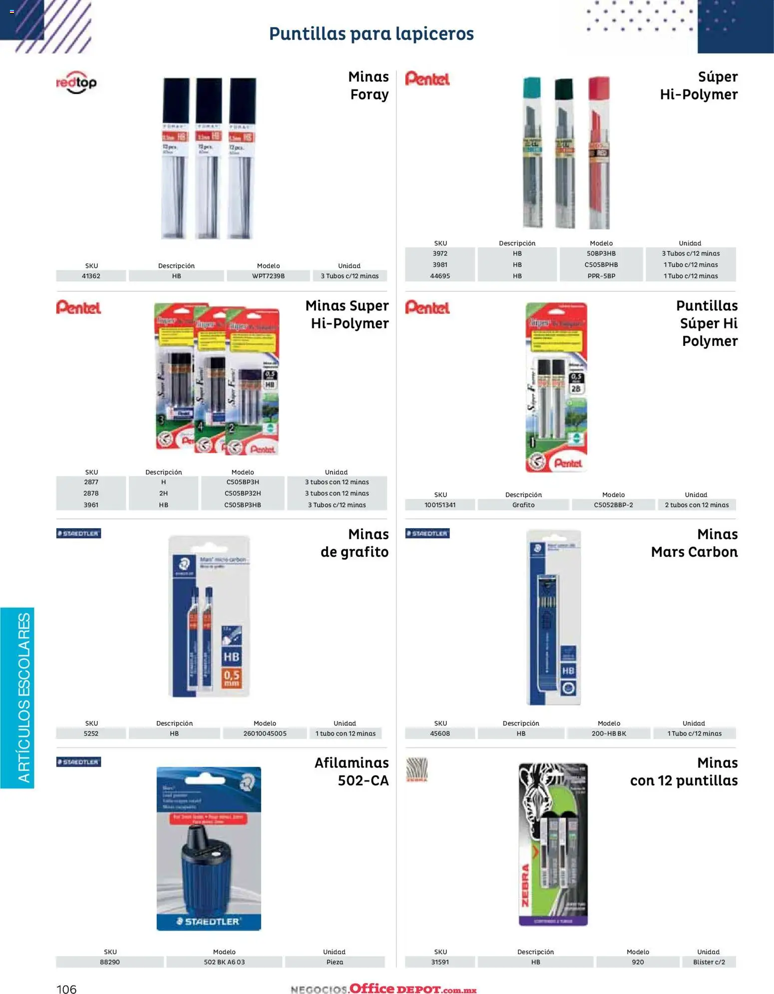 Nuevas ofertas de Office Depot válidas en toda la República Mexicana desde el 12/01/2026. ¡Encuentra las mejores ofertas en Office Depot catálogo 2026! | Página: 108