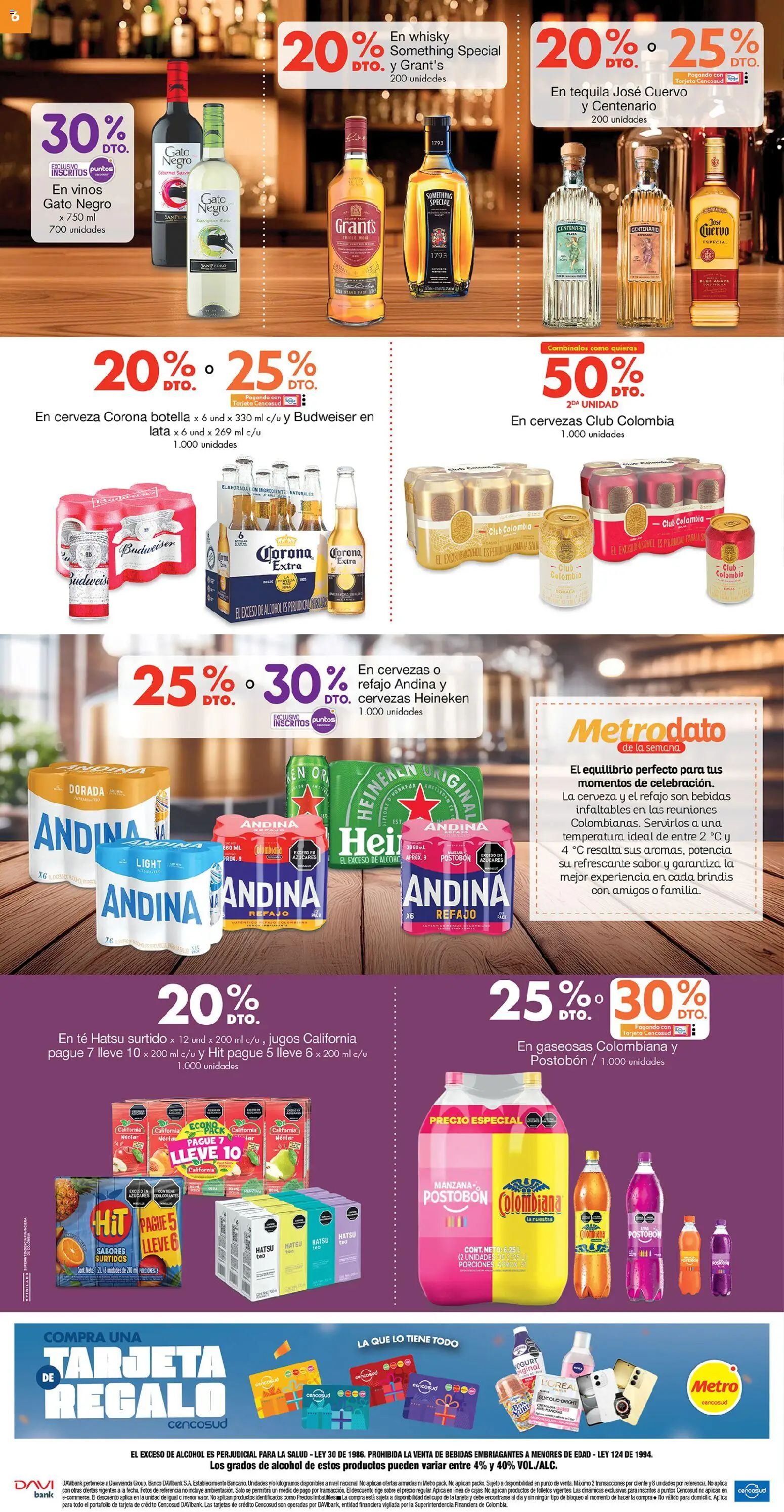 Metro revista - valida desde el 04/09/2026 | Página: 6 | Productos: Crema, Whisky, Manzana, Alcohol