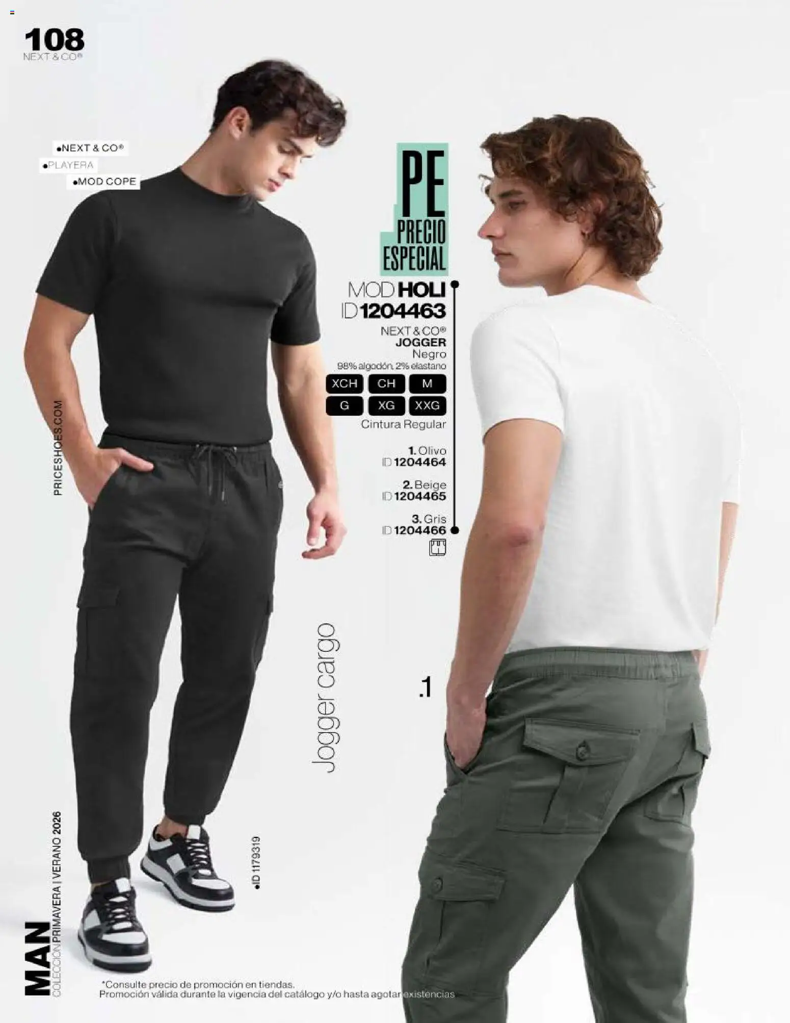 Nuevas ofertas de Price Shoes válidas en toda la República Mexicana desde el 03.04.2026. ¡Encuentra las mejores ofertas en Price Shoes catálogo Man! | Página: 108 | Productos: Playera