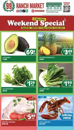 Preview of 99 Ranch Market weekly ads valid from 22.05.2026