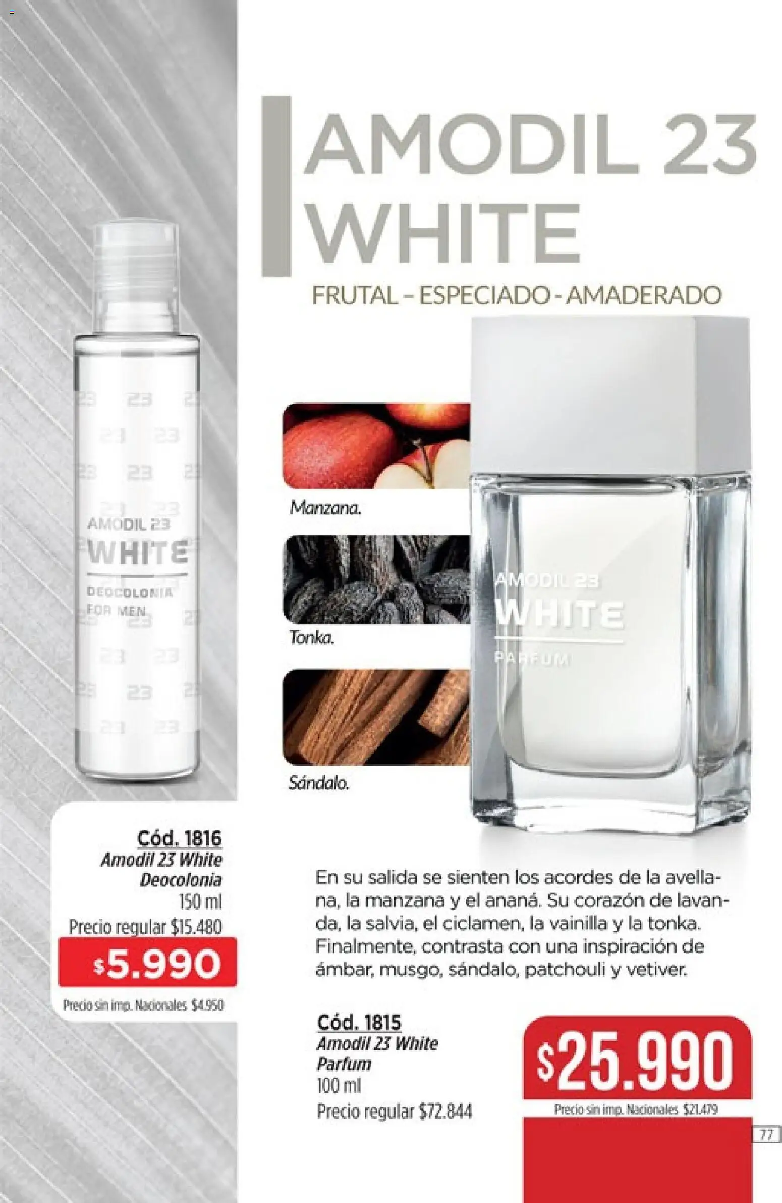 Catálogo Amodil Campaña 15 │ válido desde el 26/08/2026 | Página: 77 | Productos: Vainilla, Manzana