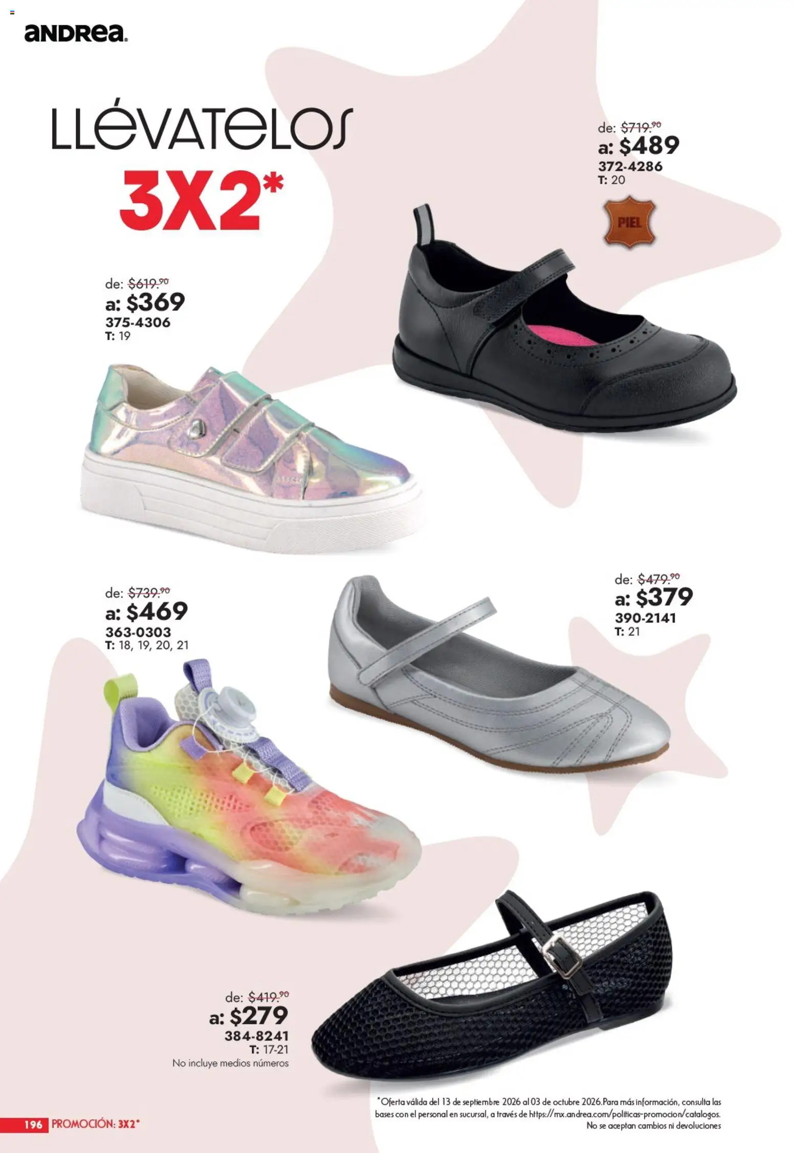 Nuevas ofertas de Andrea válidas en toda la República Mexicana desde el 13/09/2026. ¡Encuentra las mejores ofertas en Andrea catálogo Outlet! | Página: 196