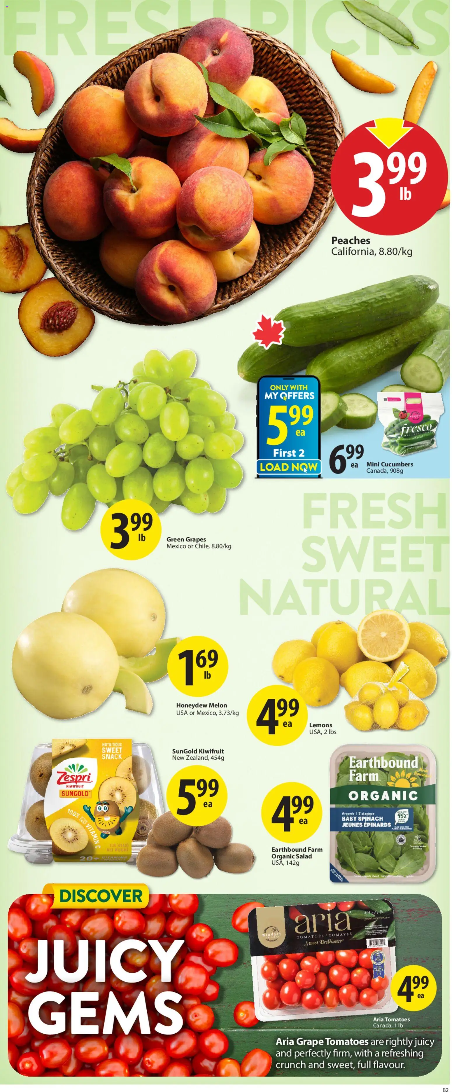 Save on foods flyer valid from 28.05.2026 | Page: 3 | Products: Cucumbers, Salad, Tomatoes