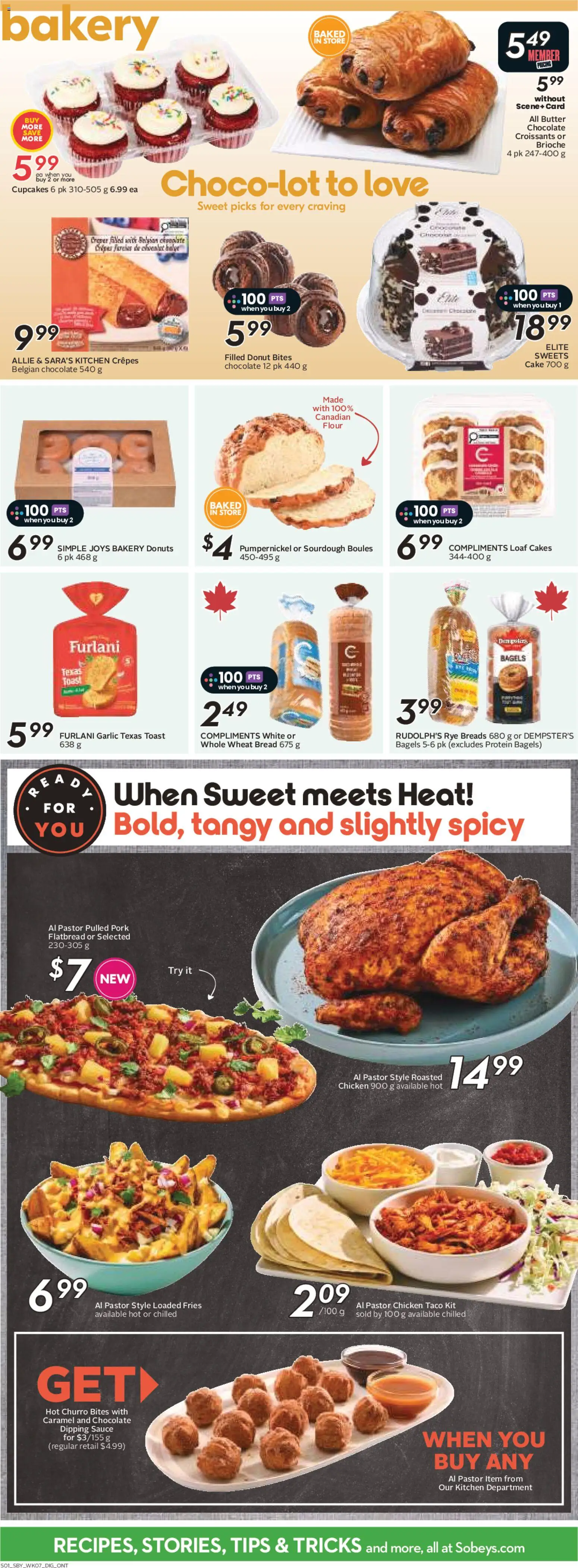 Sobeys flyer valid from 11.06.2026 | Page: 9 | Products: Bakery, Butter, Chocolate, Pork