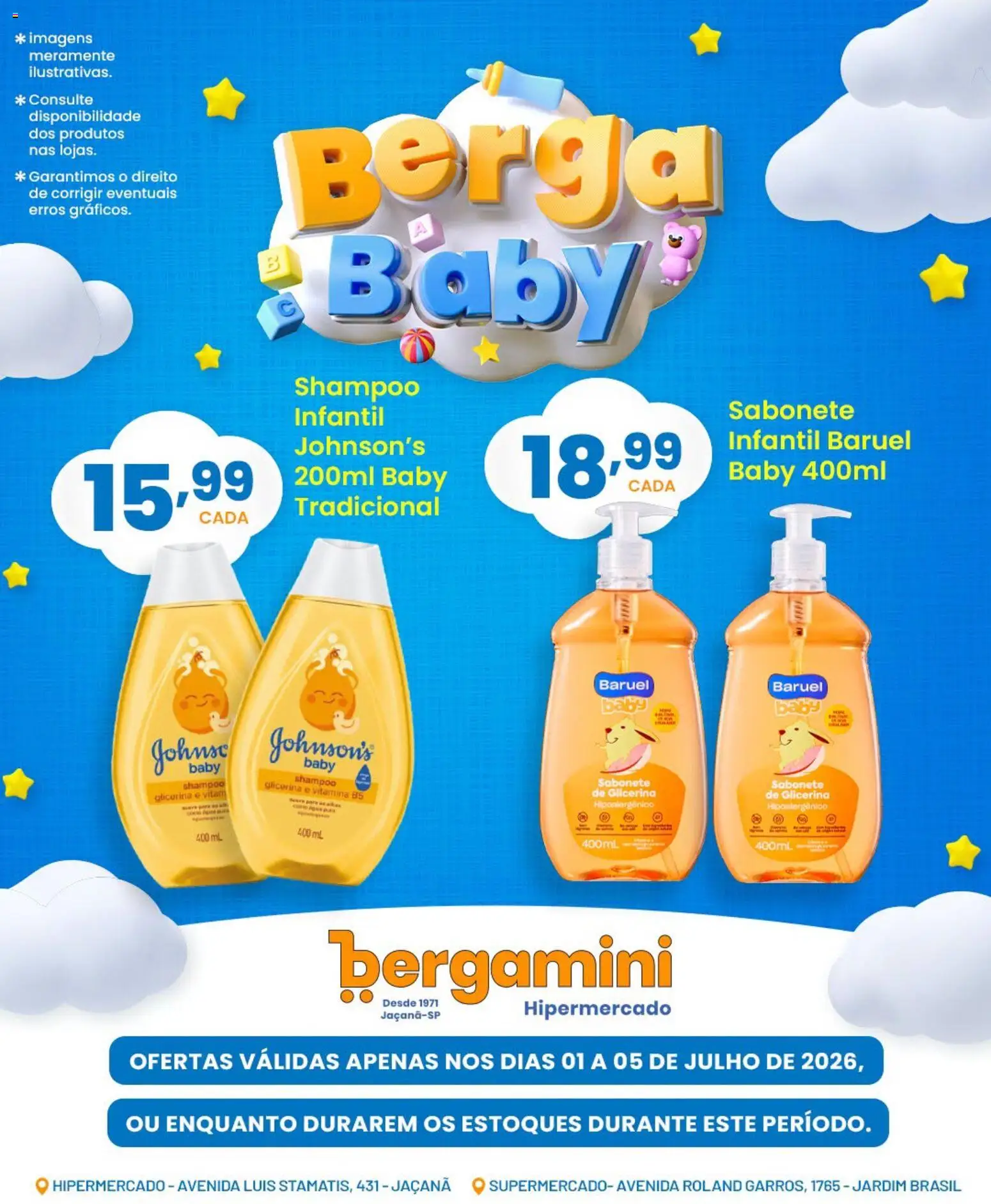 Supermercado Bergamini Folheto - válido de 01/07/2026 | Página: 6 | Produtos: Shampoo, Sabonete
