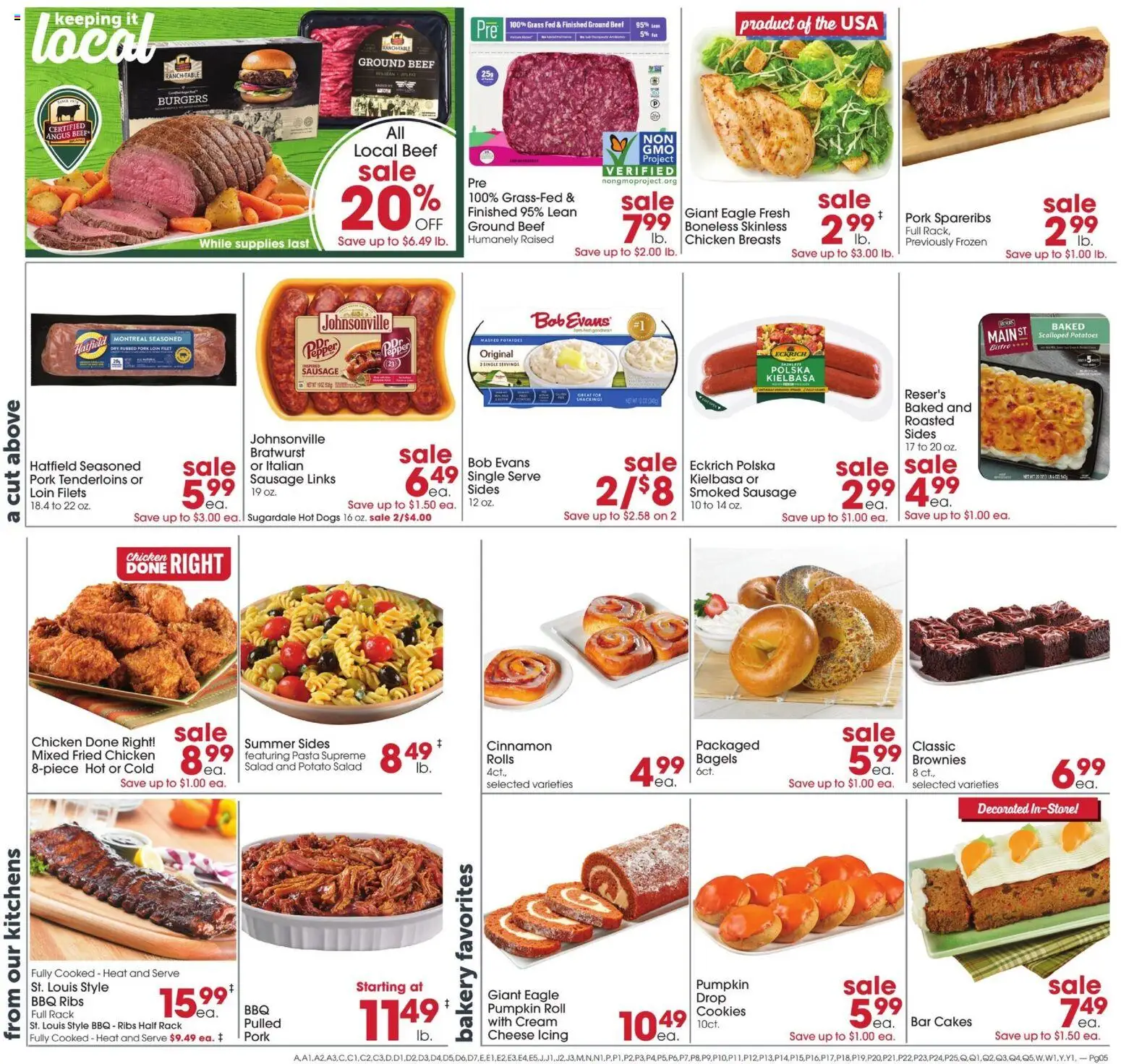 Giant Eagle Weekly Ad - valid from 08/13/2026 | Page: 3 | Products: Bakery, Bratwurst, Cheese, Potatoes