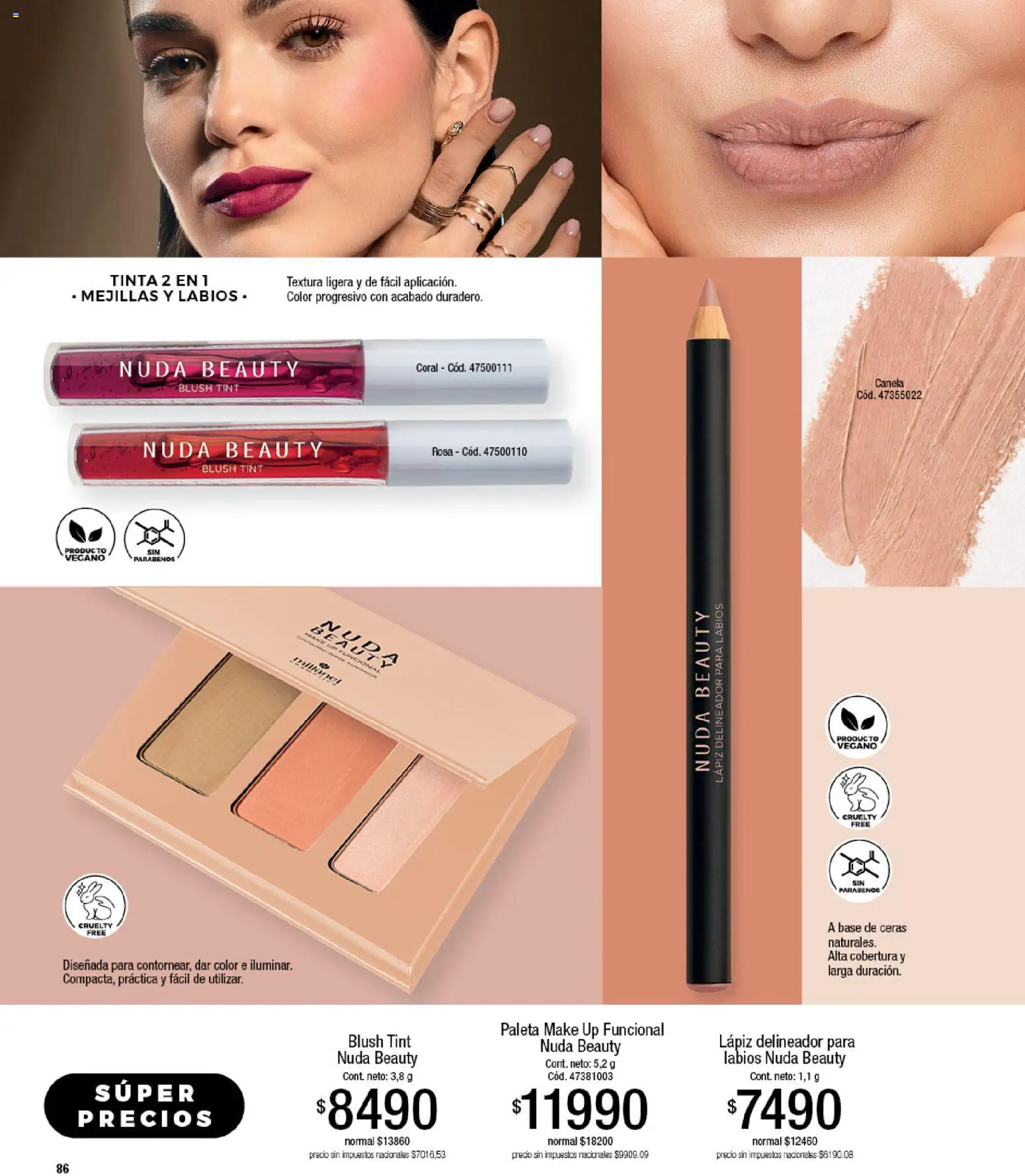 Millanel catálogo │ válido desde el 14/09/2026 | Página: 86 | Productos: Delineador, Paleta