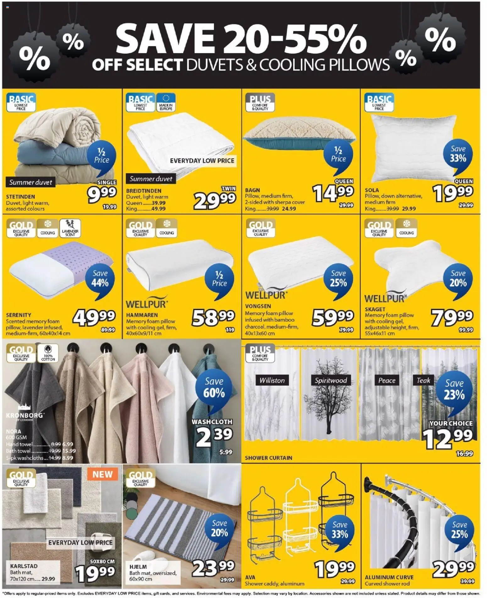 JYSK flyer valid from Jul 16, 2026 | Page: 15 | Products: Pillow, Bath, Shower