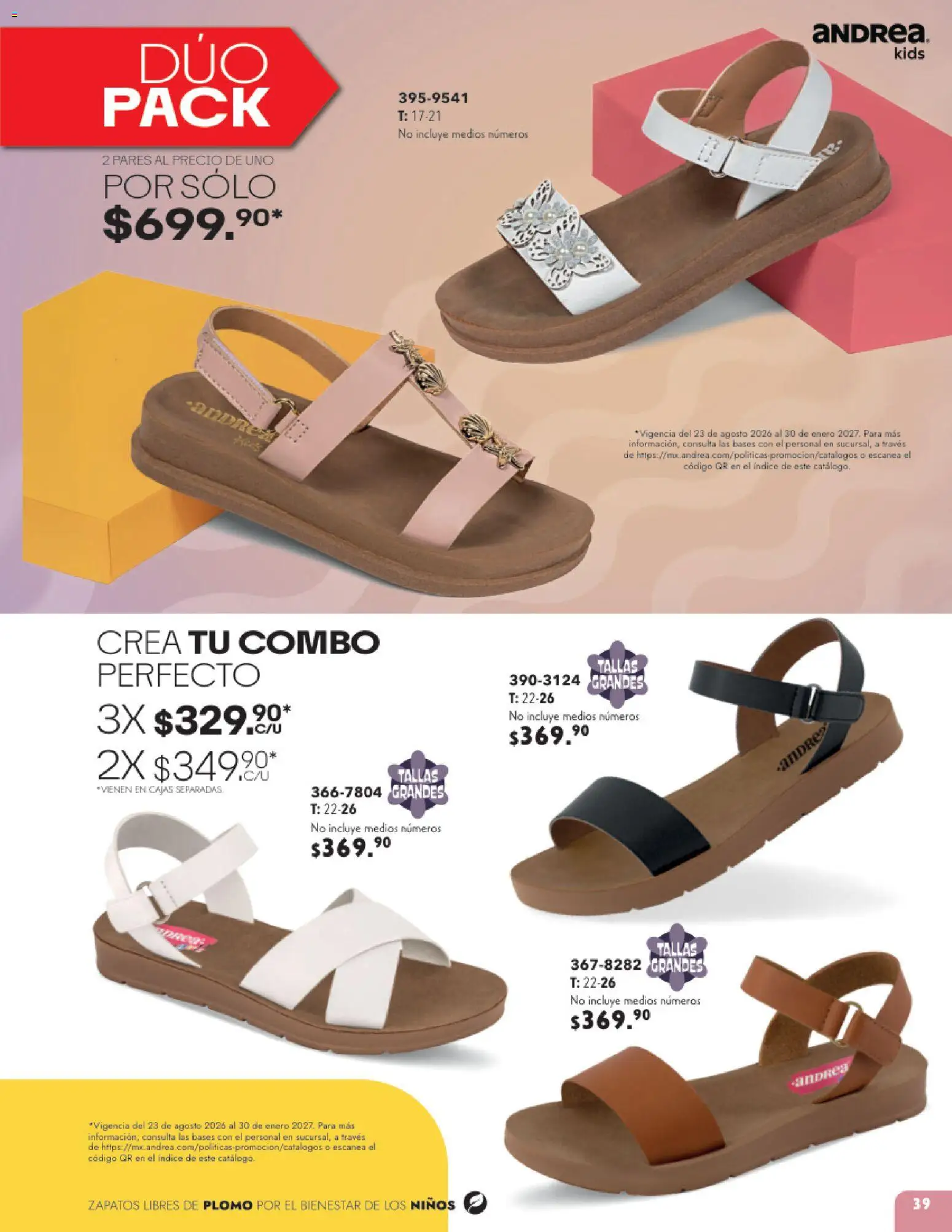 Nuevas ofertas de Andrea válidas en toda la República Mexicana desde el 23/08/2026. ¡Encuentra las mejores ofertas en Andrea catálogo Infantil! | Página: 39